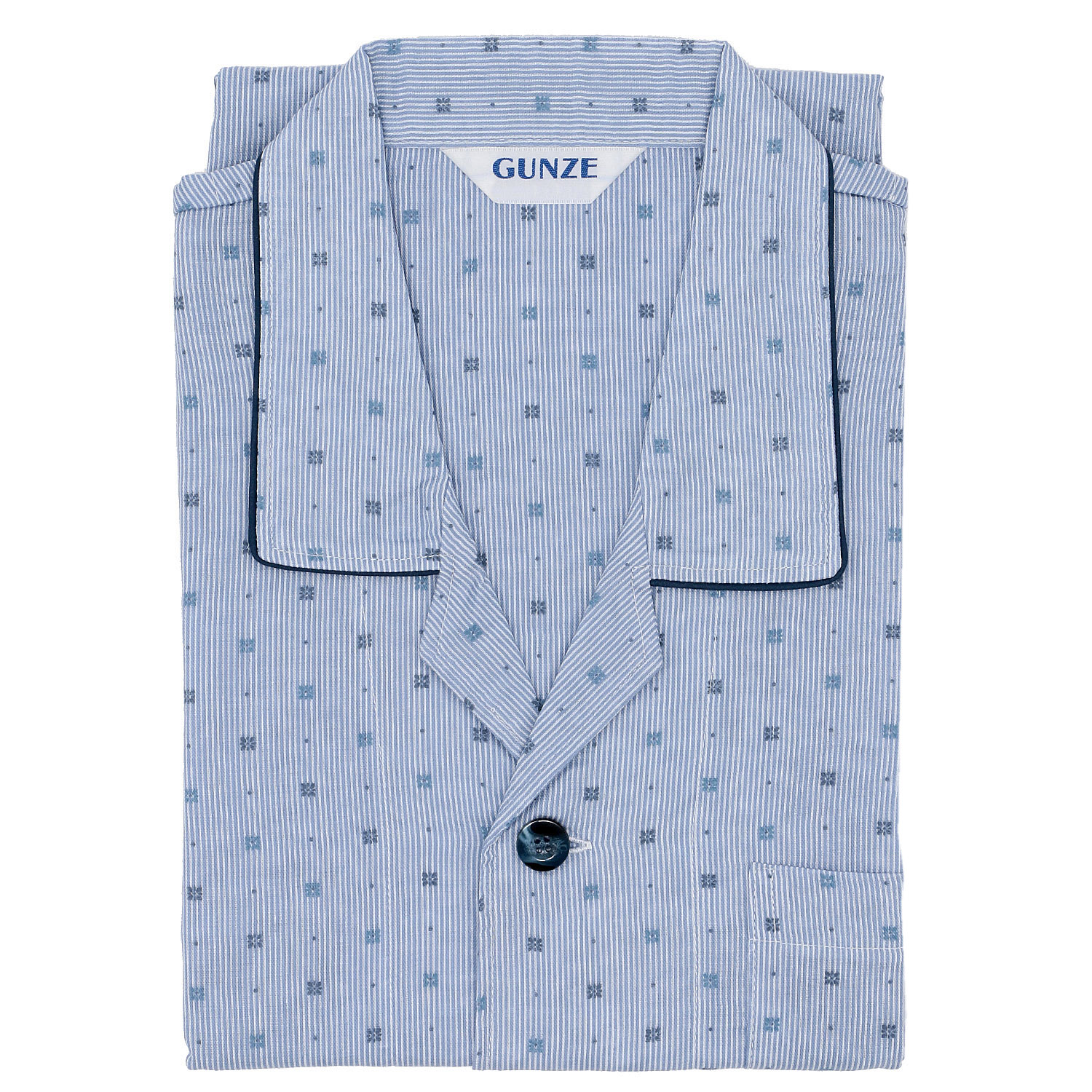 GUNNZE 紳士 ダブルガーゼ長袖長パンツ パジャマ - 画像6