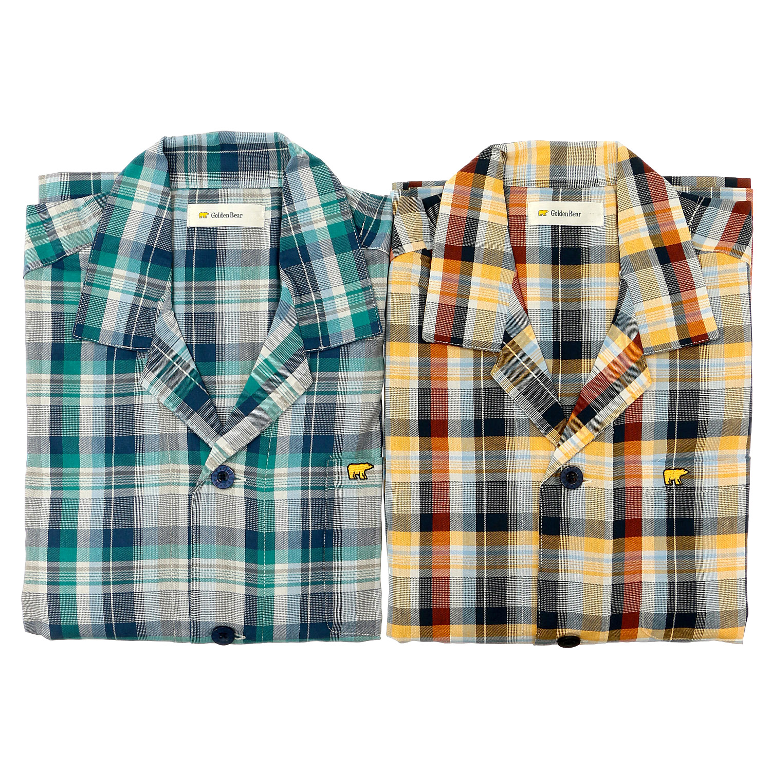 GoldenBear 長袖テーラーパジャマ ツイル 格子柄