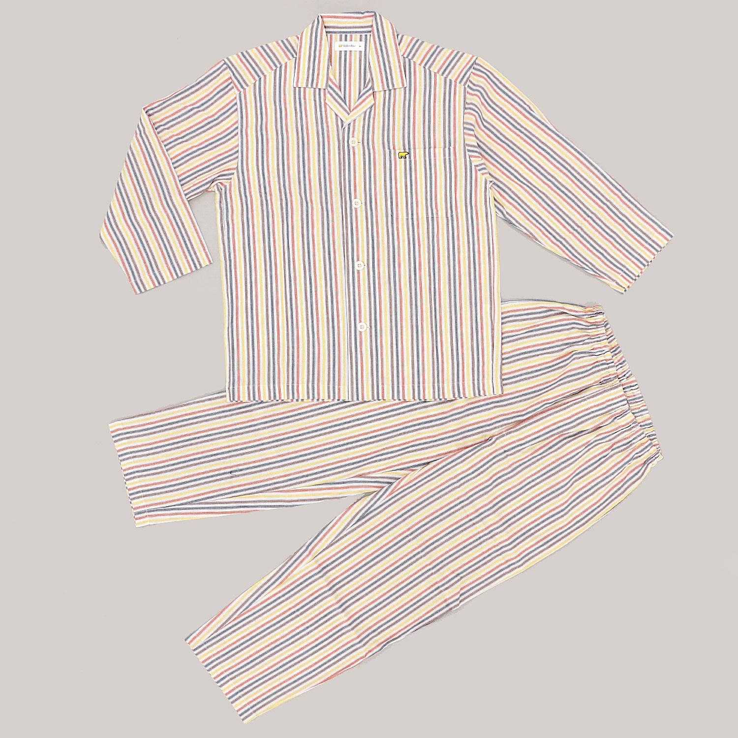 GoldenBear 長袖テーラーパジャマ ツイル ストライプ柄 - 画像2