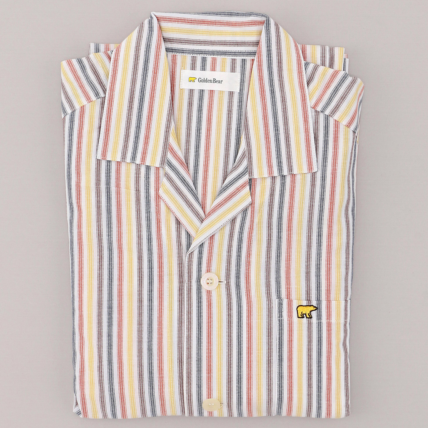 GoldenBear 長袖テーラーパジャマ ツイル ストライプ柄 - 画像3