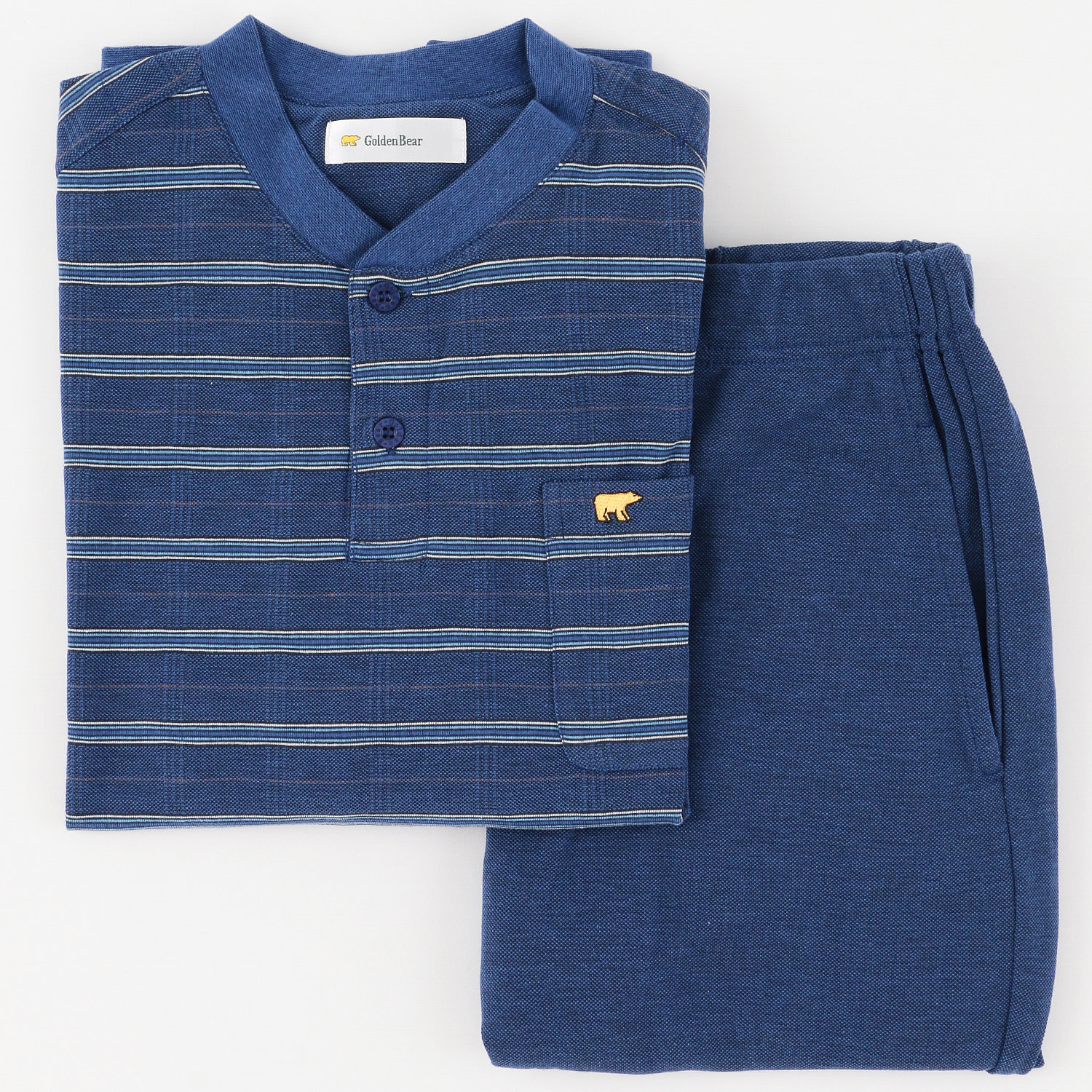 GoldenBear 紳士 鹿の子 長袖パジャマ ボーダー柄 - 画像6