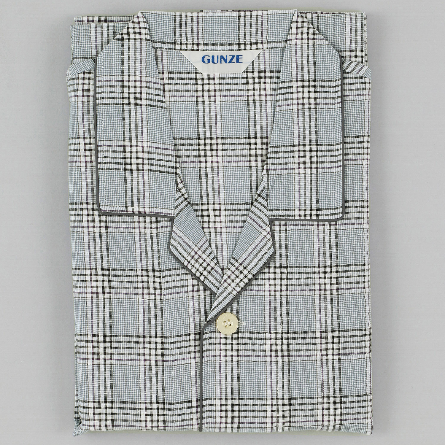 GUNZE 着る珪藻土・吸汗速乾 綿混サッカー 長袖長パンツ テーラーパジャマ - 画像3