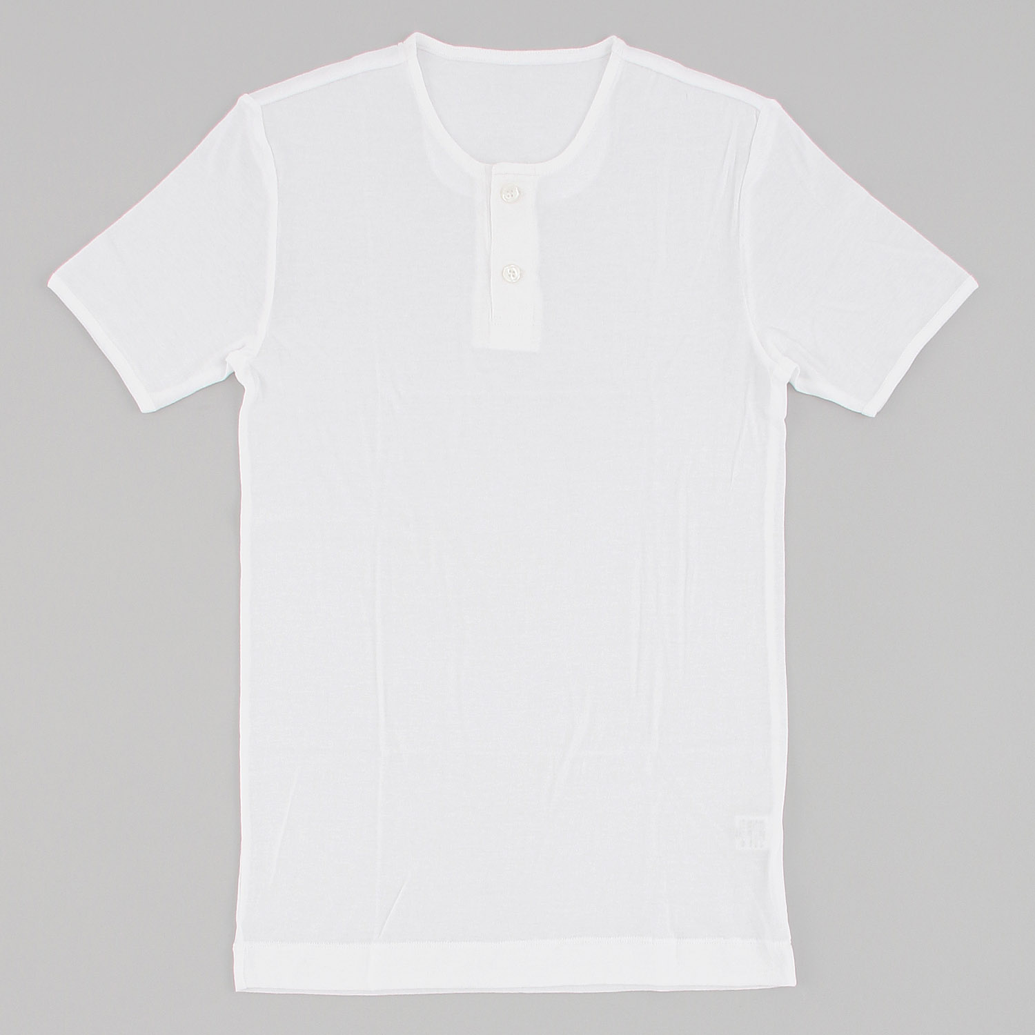 紳士 綿強撚 釦付半袖シャツLL