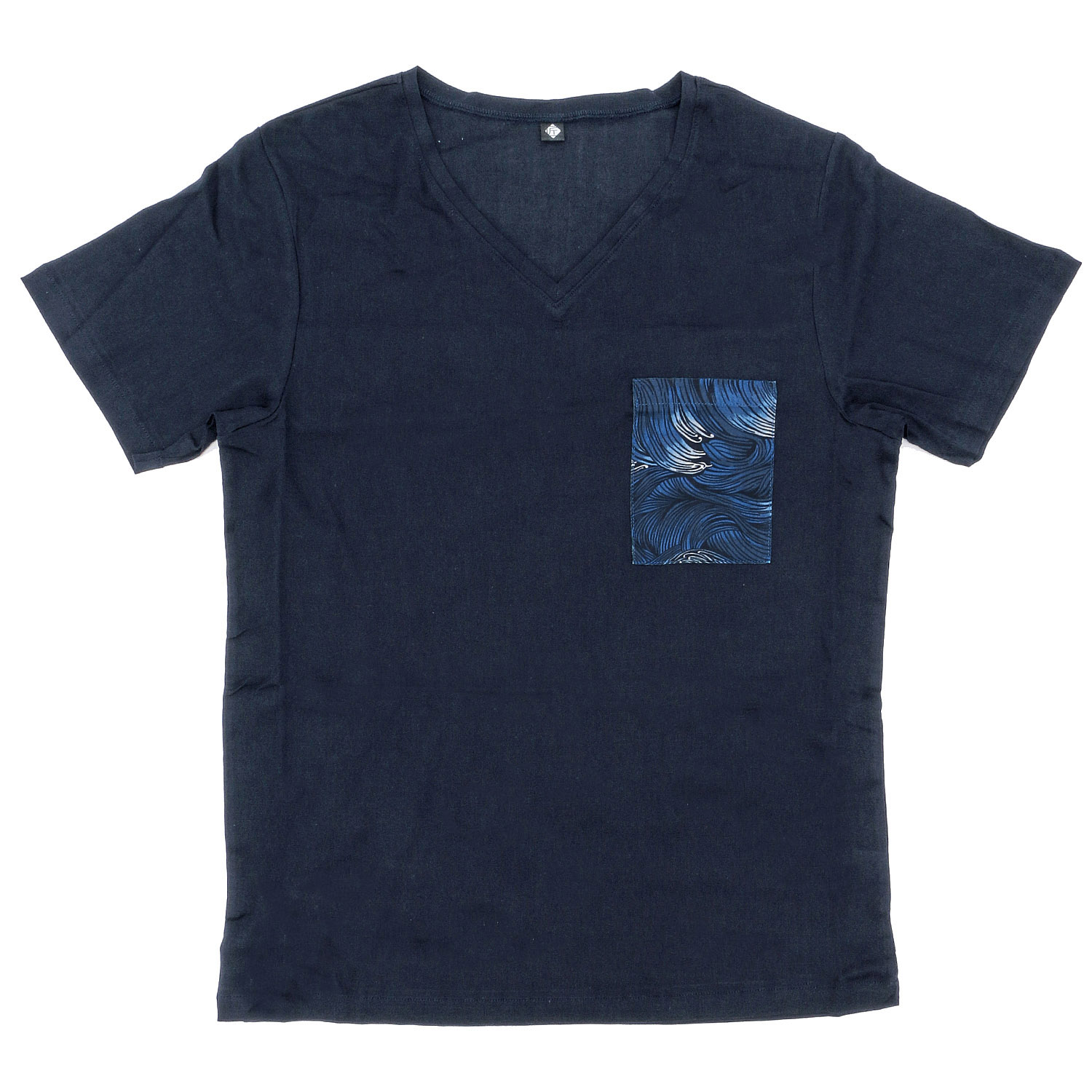 匠技  高島縮  半袖VネックTシャツ LL - 画像3