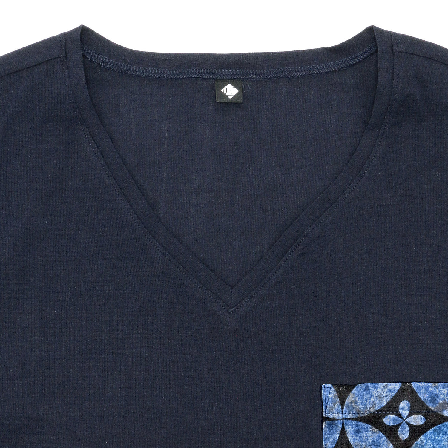 匠技  高島縮  半袖VネックTシャツ LL - 画像5