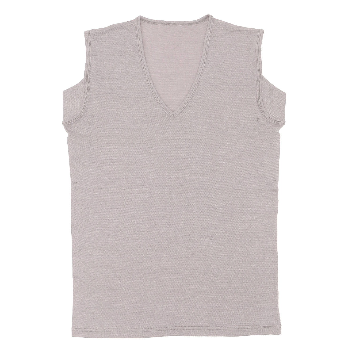 GUNZE アセドロン鹿の子 大きな汗取り付きスVネックスリーブレス - 画像2