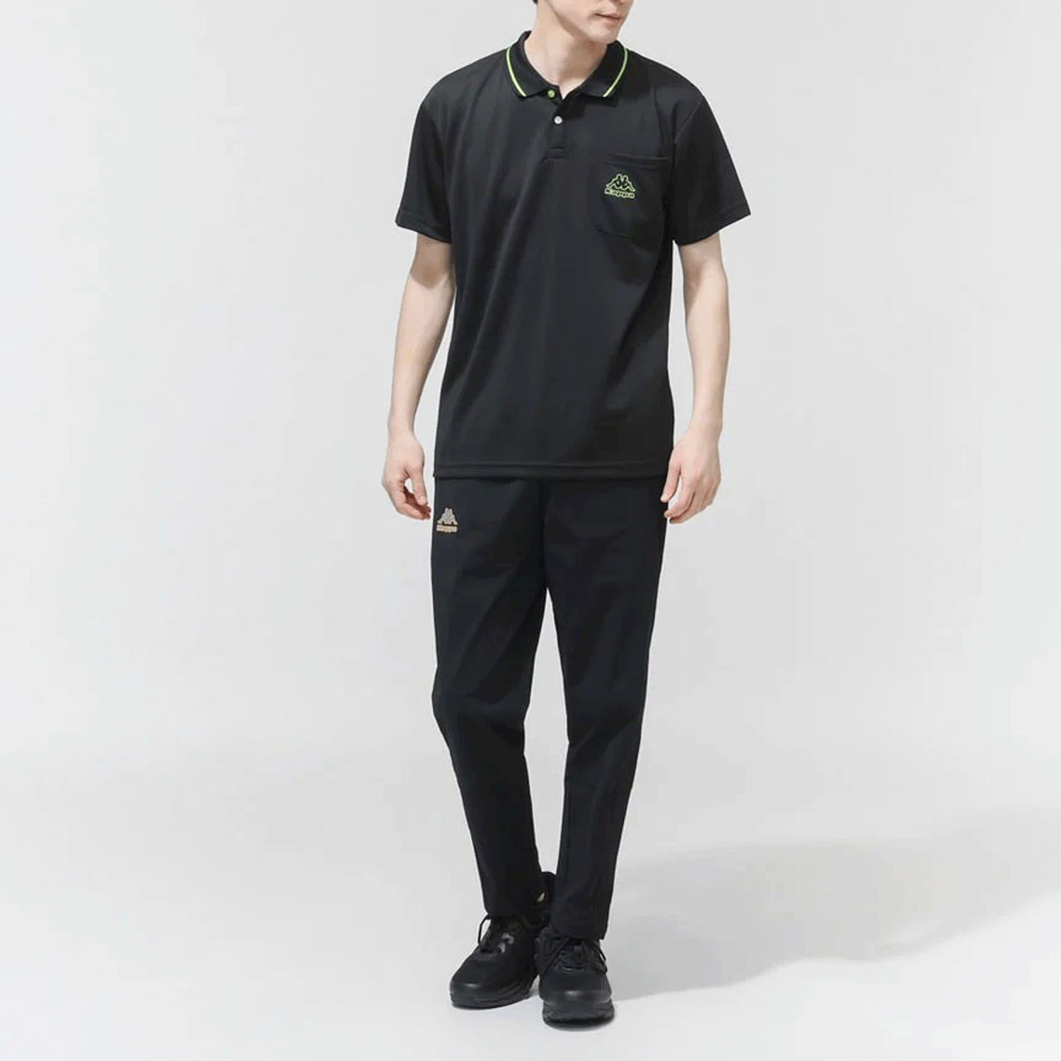 Kappa メンズ ラインデザインポロシャツ - 画像2