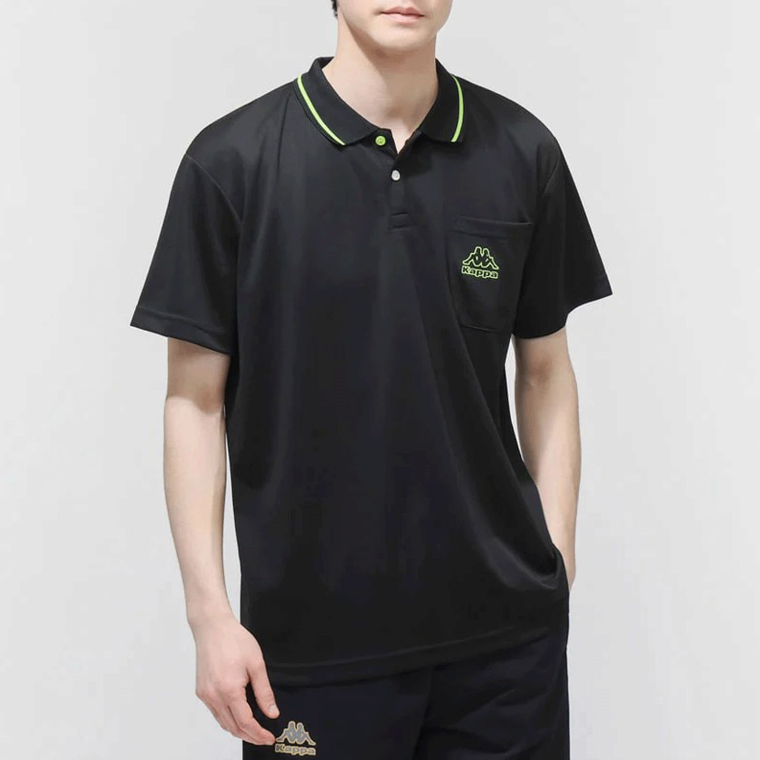 Kappa メンズ ラインデザインポロシャツ - 画像1