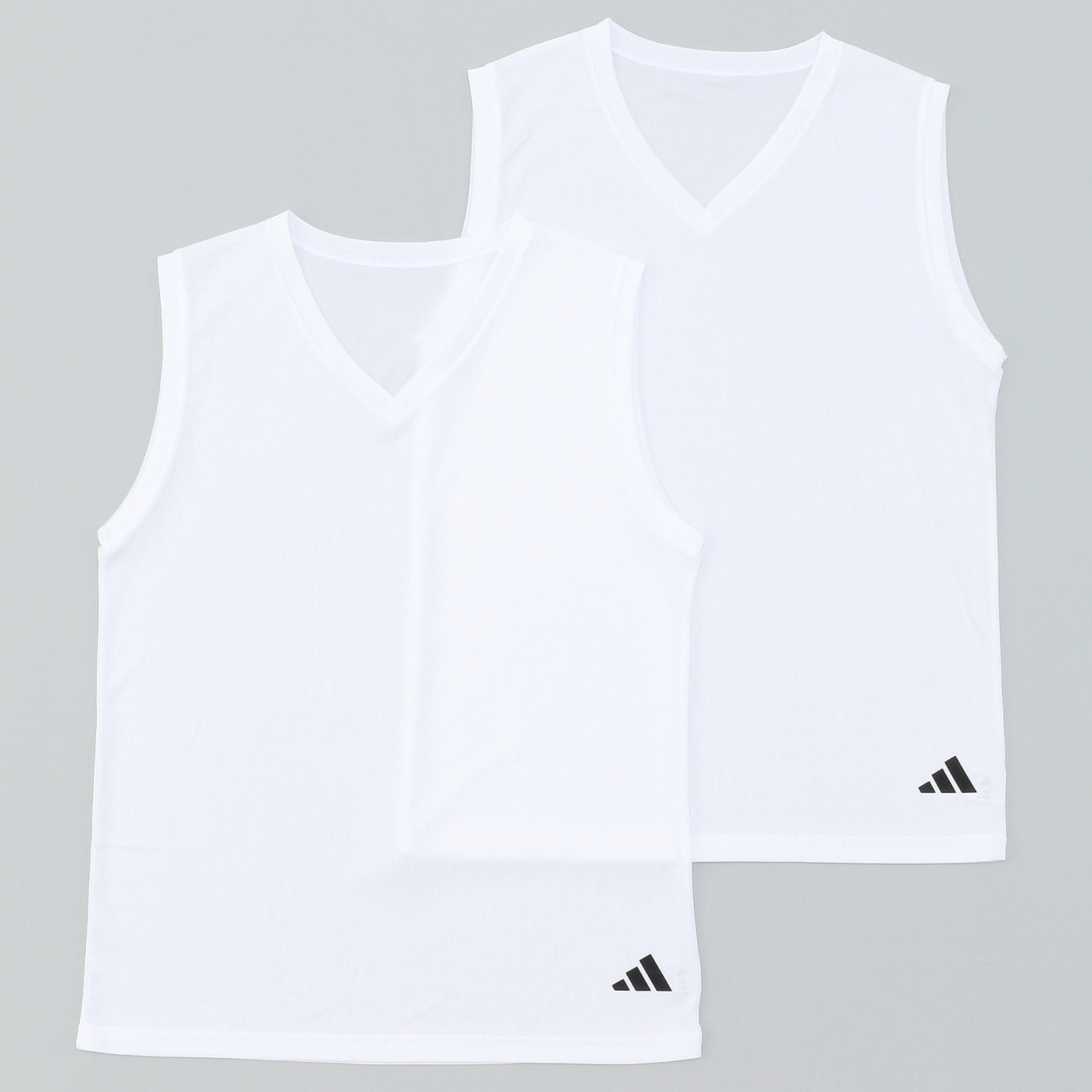 adidas スリーブレス Vネック 2枚組 - 画像1