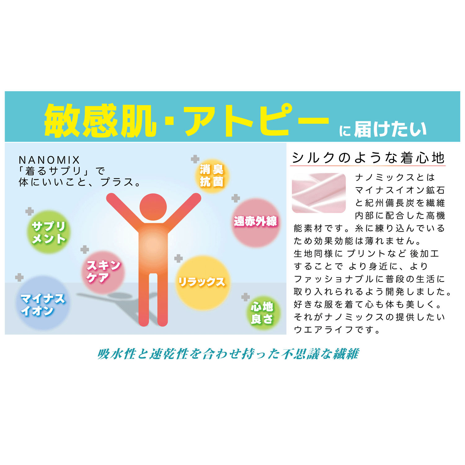 さらさら素肌ちゃん 美肌肌着半袖 紳士 - 画像3