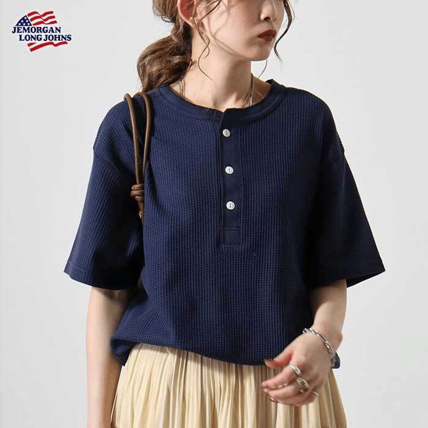 JEMORGAN（ジェイイーモーガン）ワッフルヘンリーネック半袖Tシャツ - 画像19