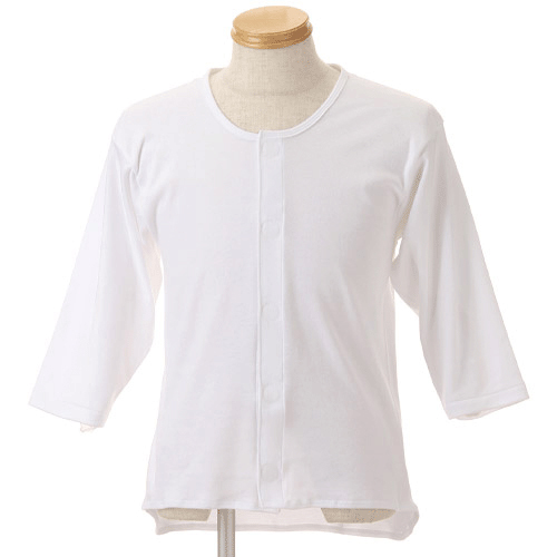 キャロン 紳士前開き7分袖シャツ LL