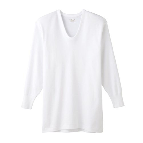 快適工房長袖U首 - 画像1