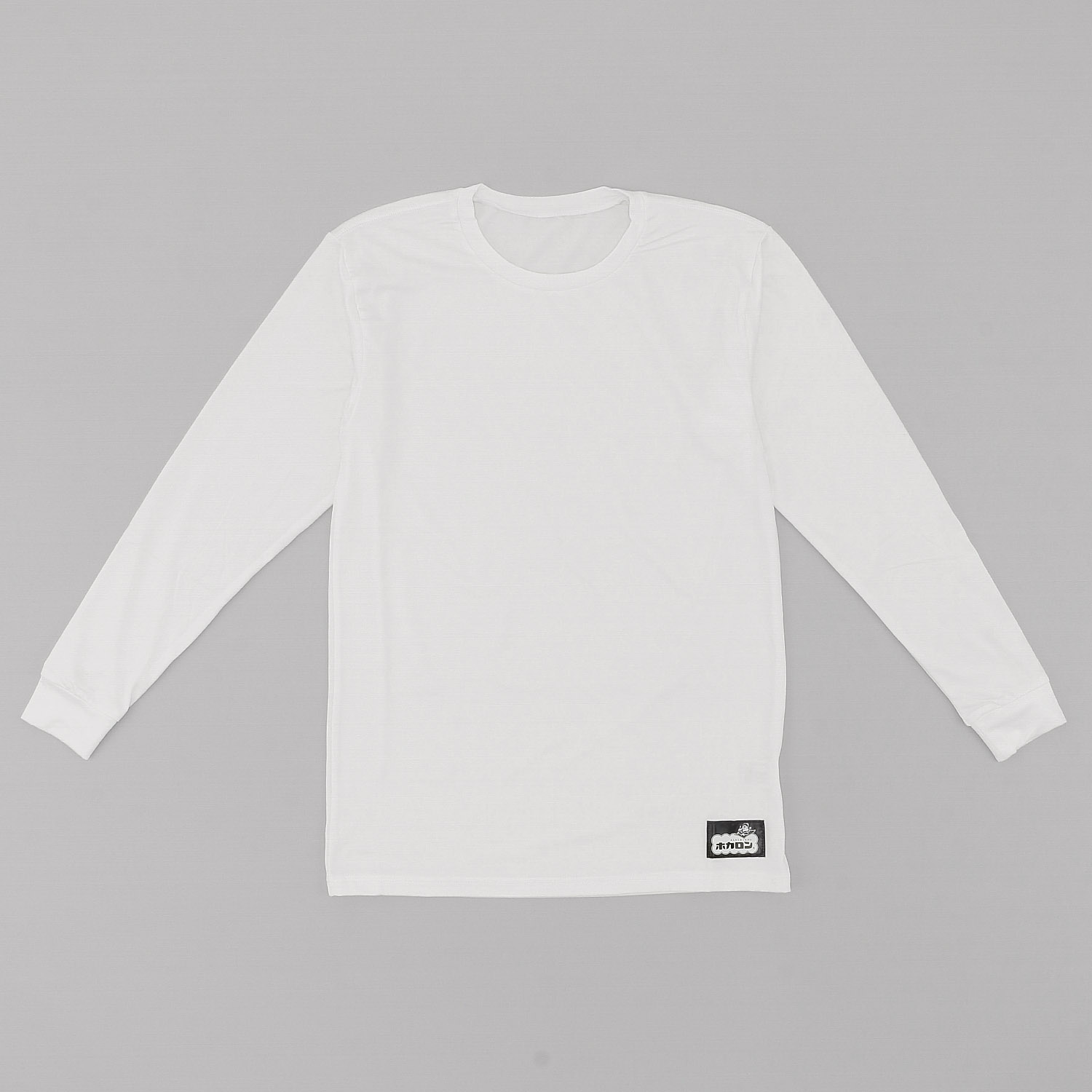 ホカロン メンズベア天竺長袖 丸首シャツ 発熱加工