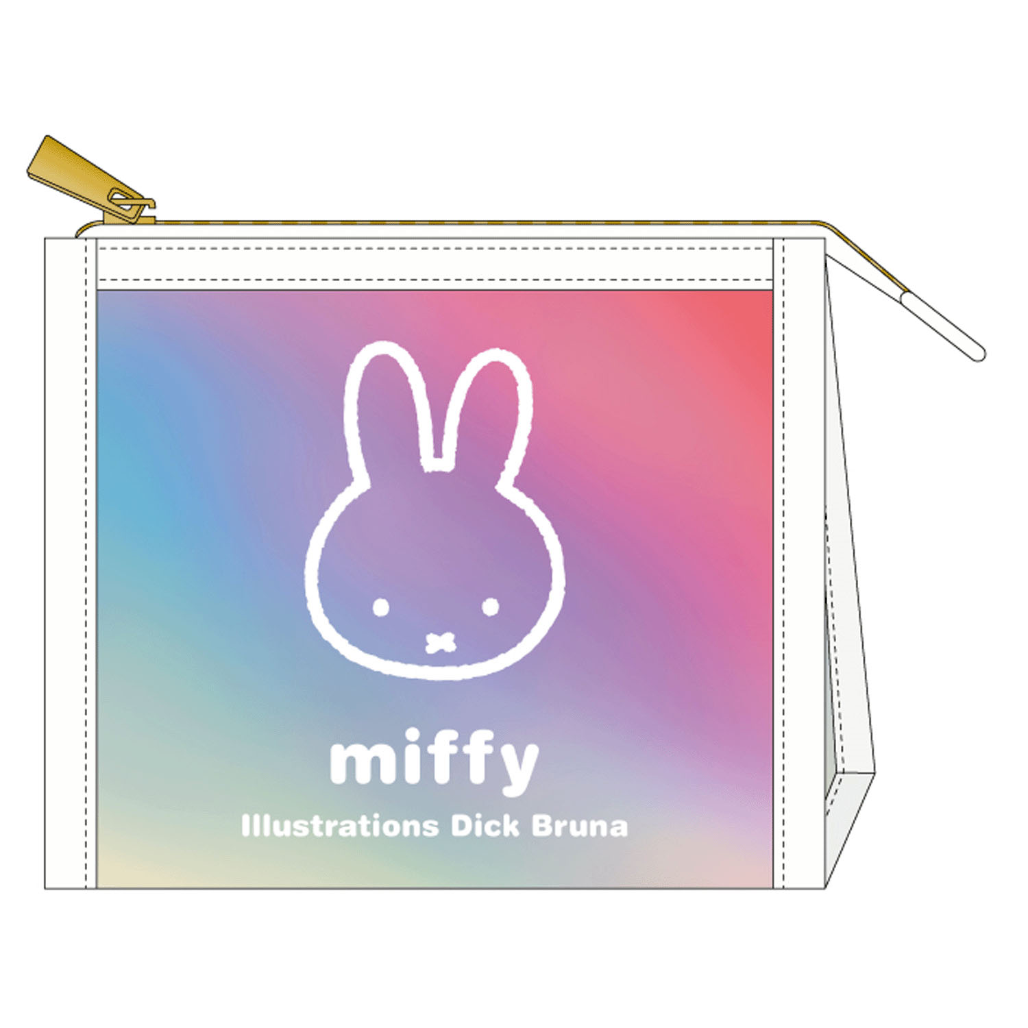 ミッフィー オーロラマチ付ポーチ ホワイト - 画像1