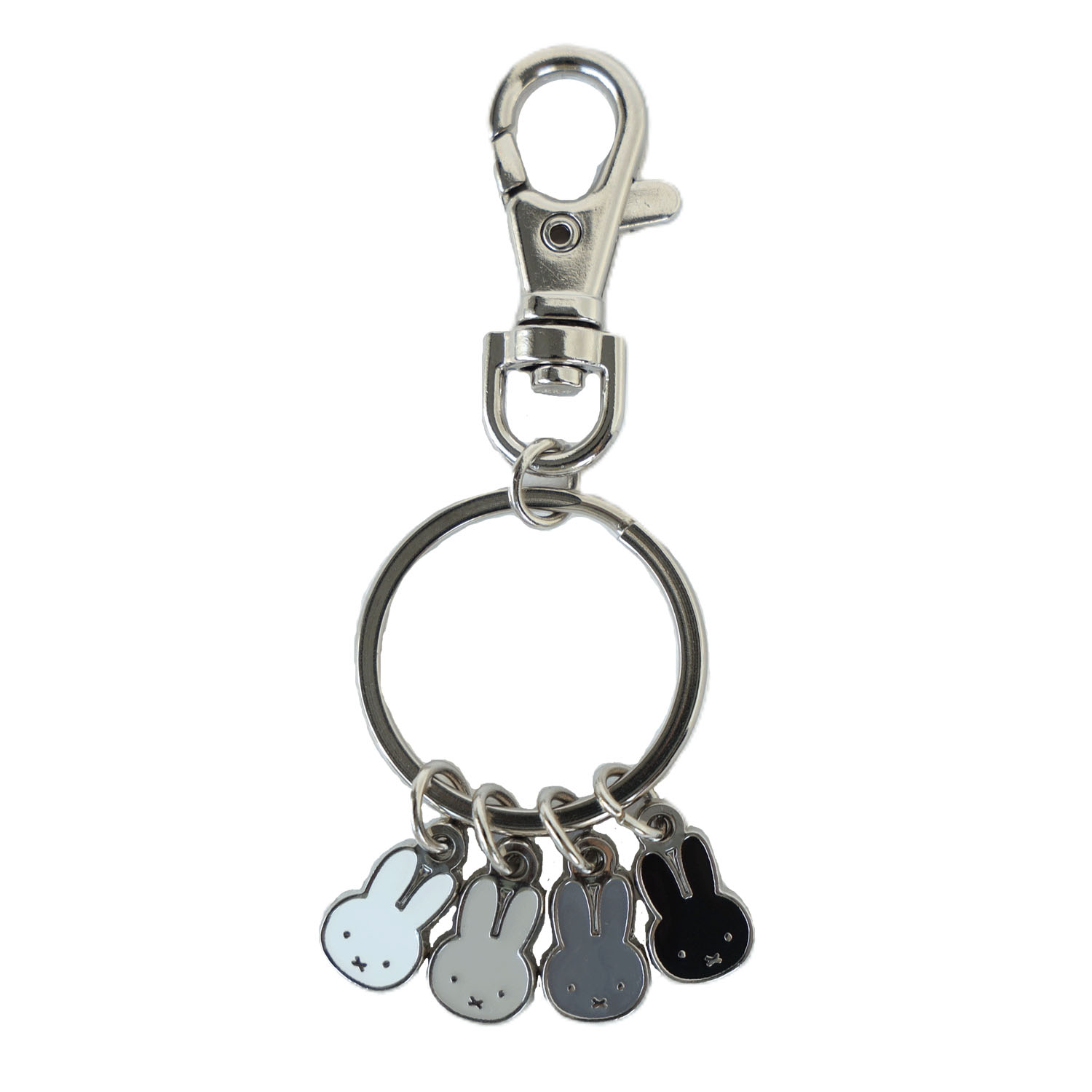 ミッフィー 4連タイニーチャーム モノクロ（フェイス） - 画像1