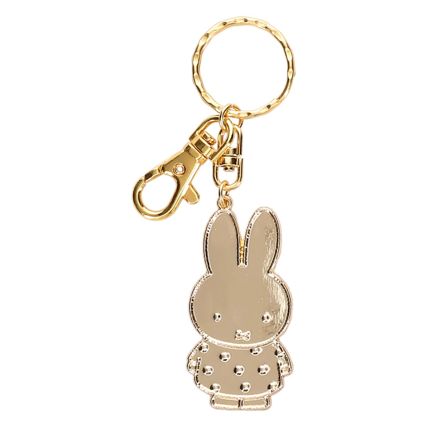 ミッフィー GOLDキーホルダー miffy ドット