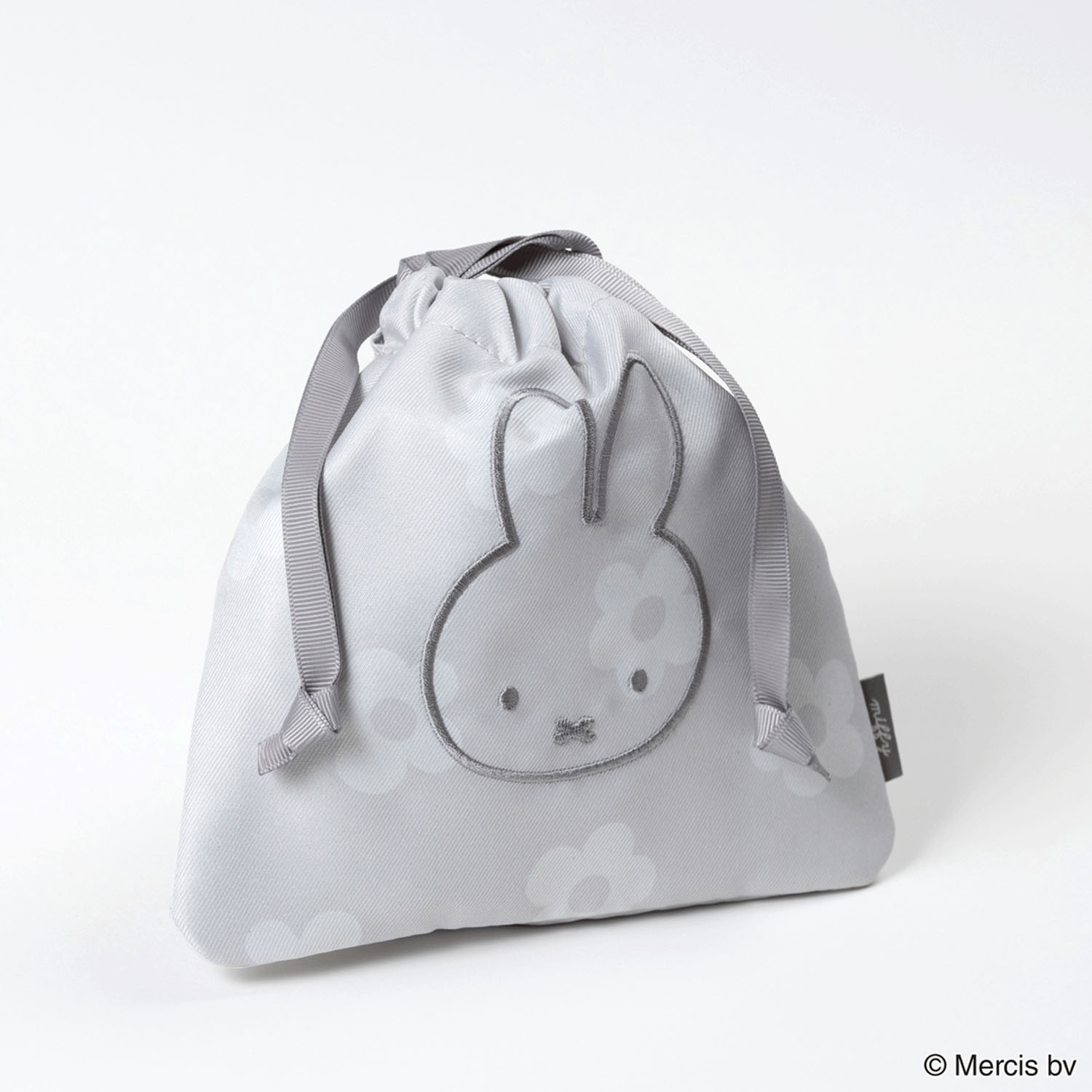 MIFFY FLOWER 巾着 グレー ミッフィー - 画像3