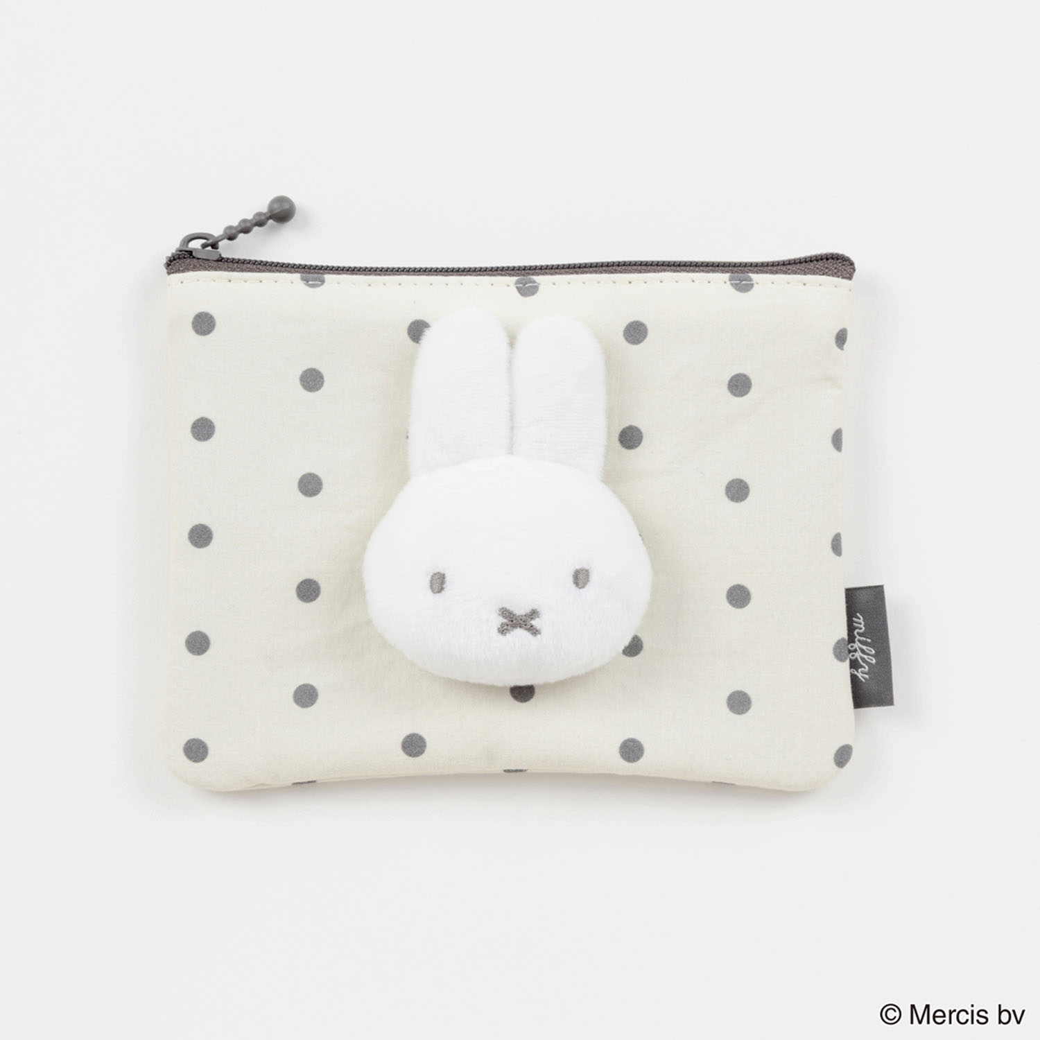 MIFFY DOT＆MASCOT ミニフラットポーチ アイボリー