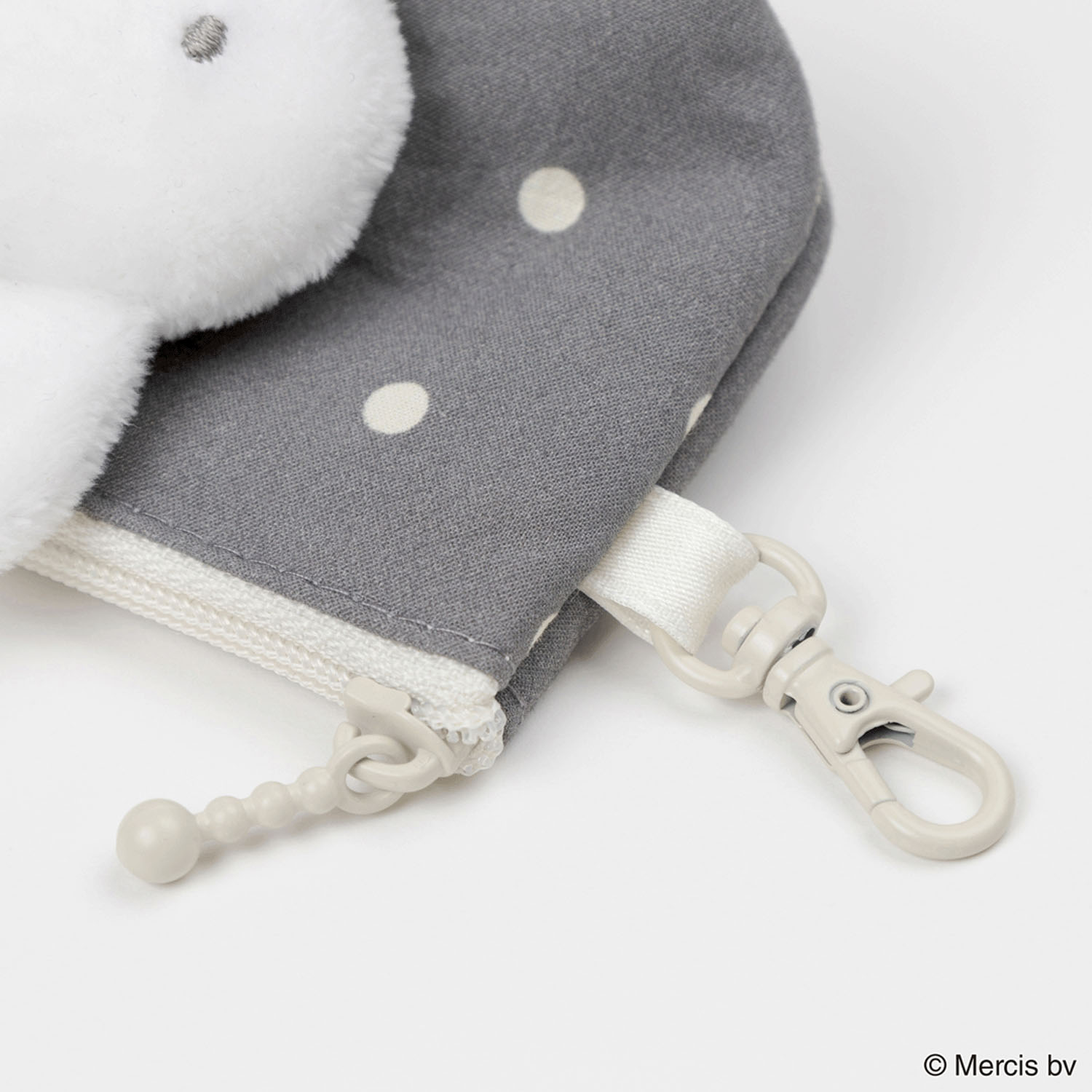 MIFFY DOT＆MASCOT マイクロ台形ポーチ グレー - 画像4