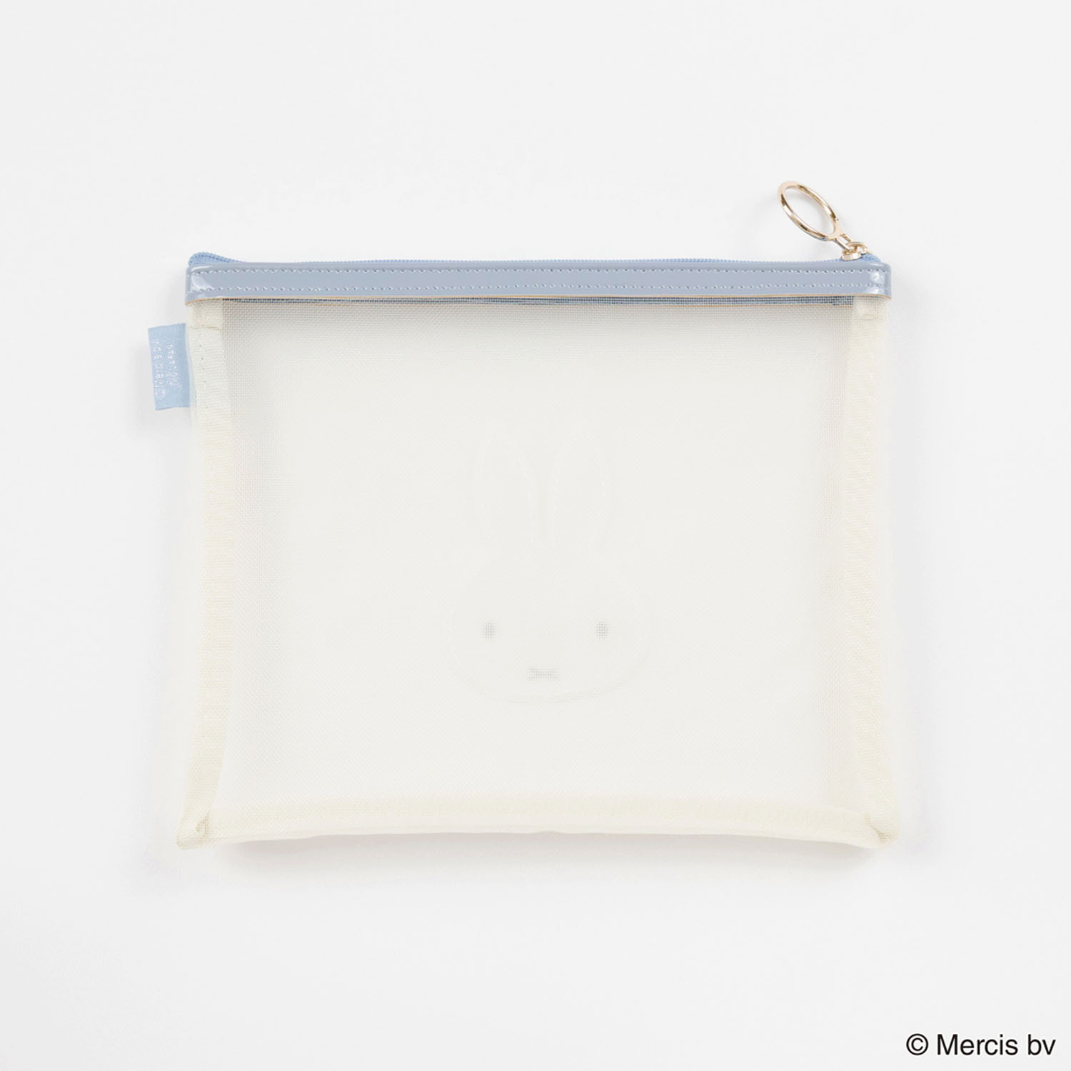 BRUNA BICOLOR MESH フラットポーチ アイボリー - 画像2