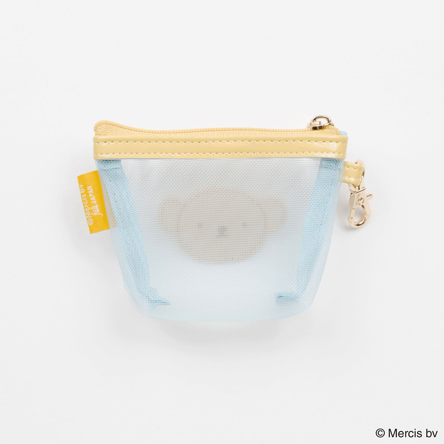 BRUNA BICOLOR MESH マイクロ台形ポーチ ブルー - 画像2