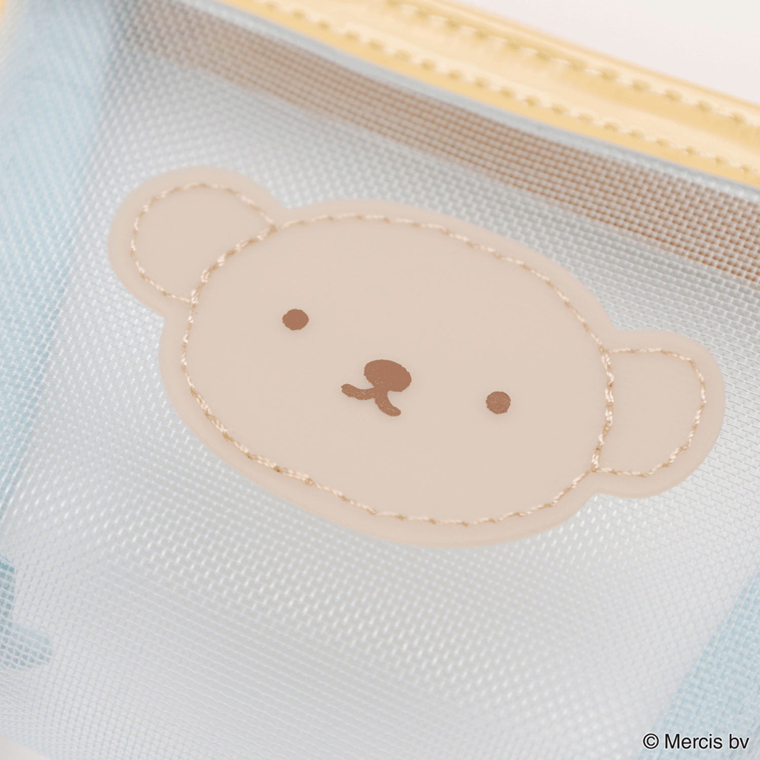 BRUNA BICOLOR MESH マイクロ台形ポーチ ブルー - 画像3