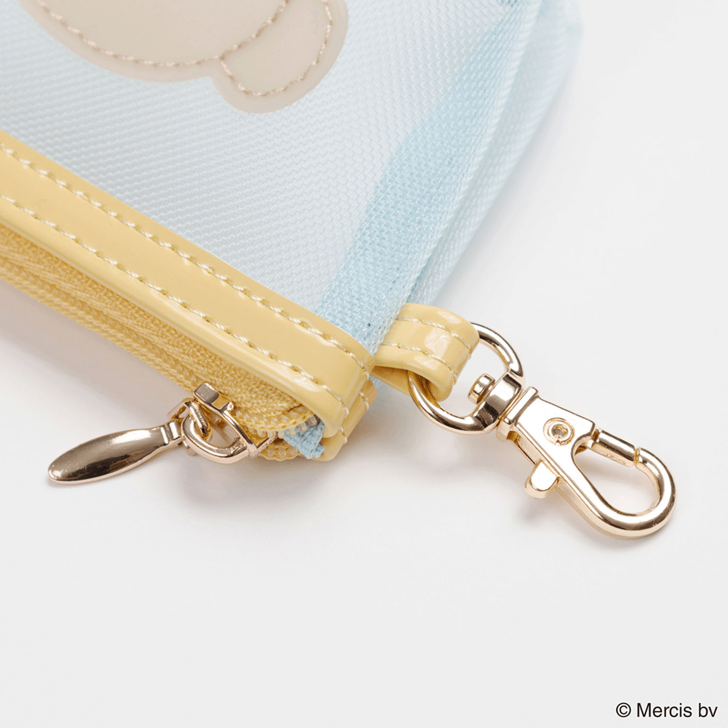 BRUNA BICOLOR MESH マイクロ台形ポーチ ブルー - 画像4