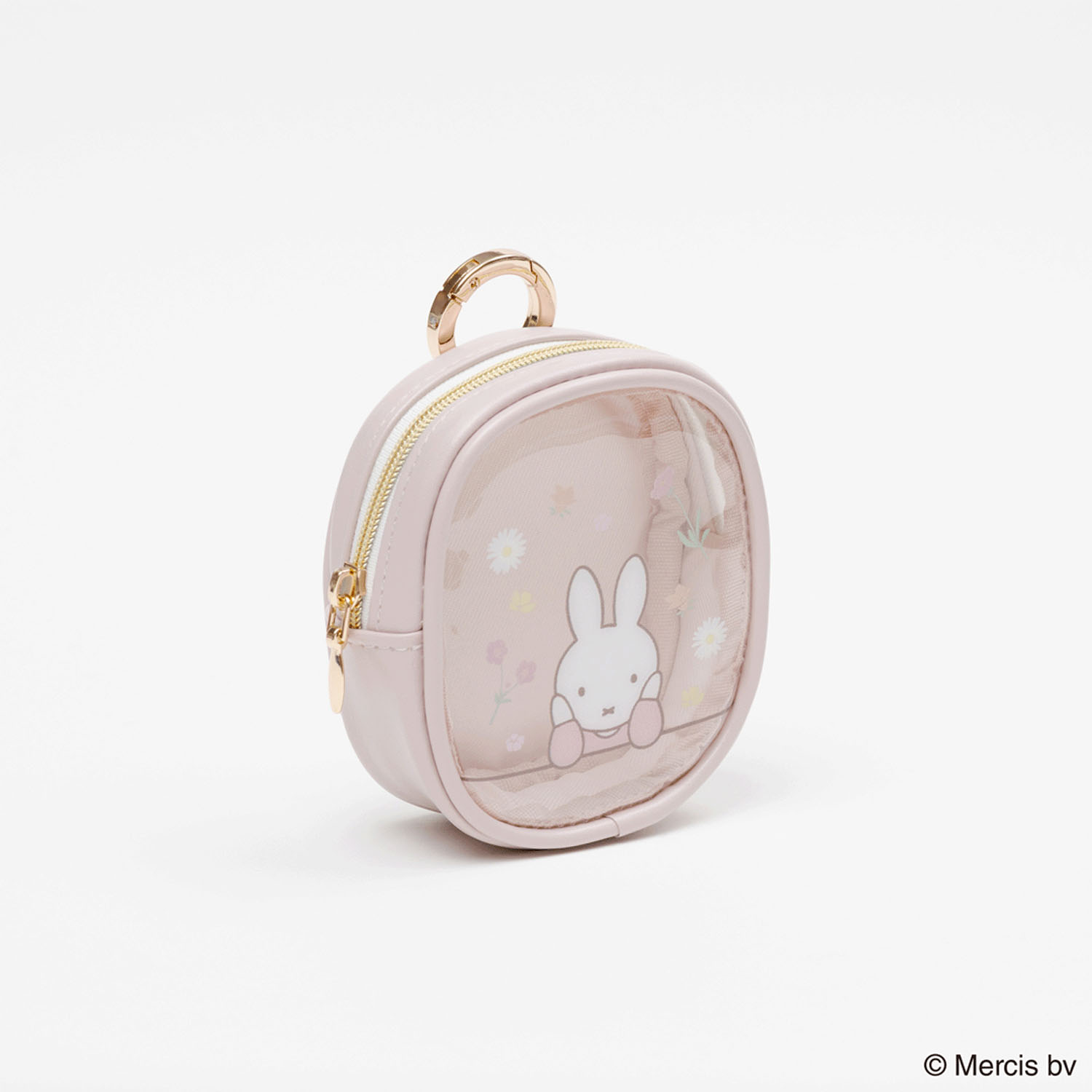 MIFFY FLOWER PVCマイクロミニスクエアポーチ ピンク - 画像2