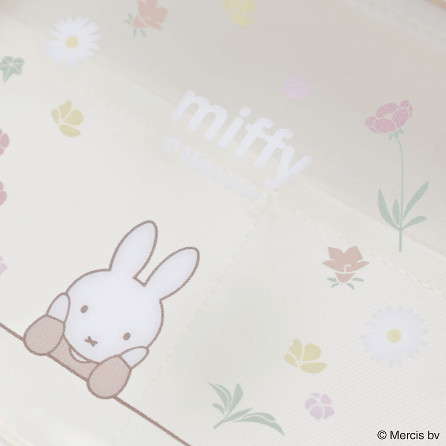 MIFFY FLOWER PVCスクエアポーチ アイボリー - 画像4