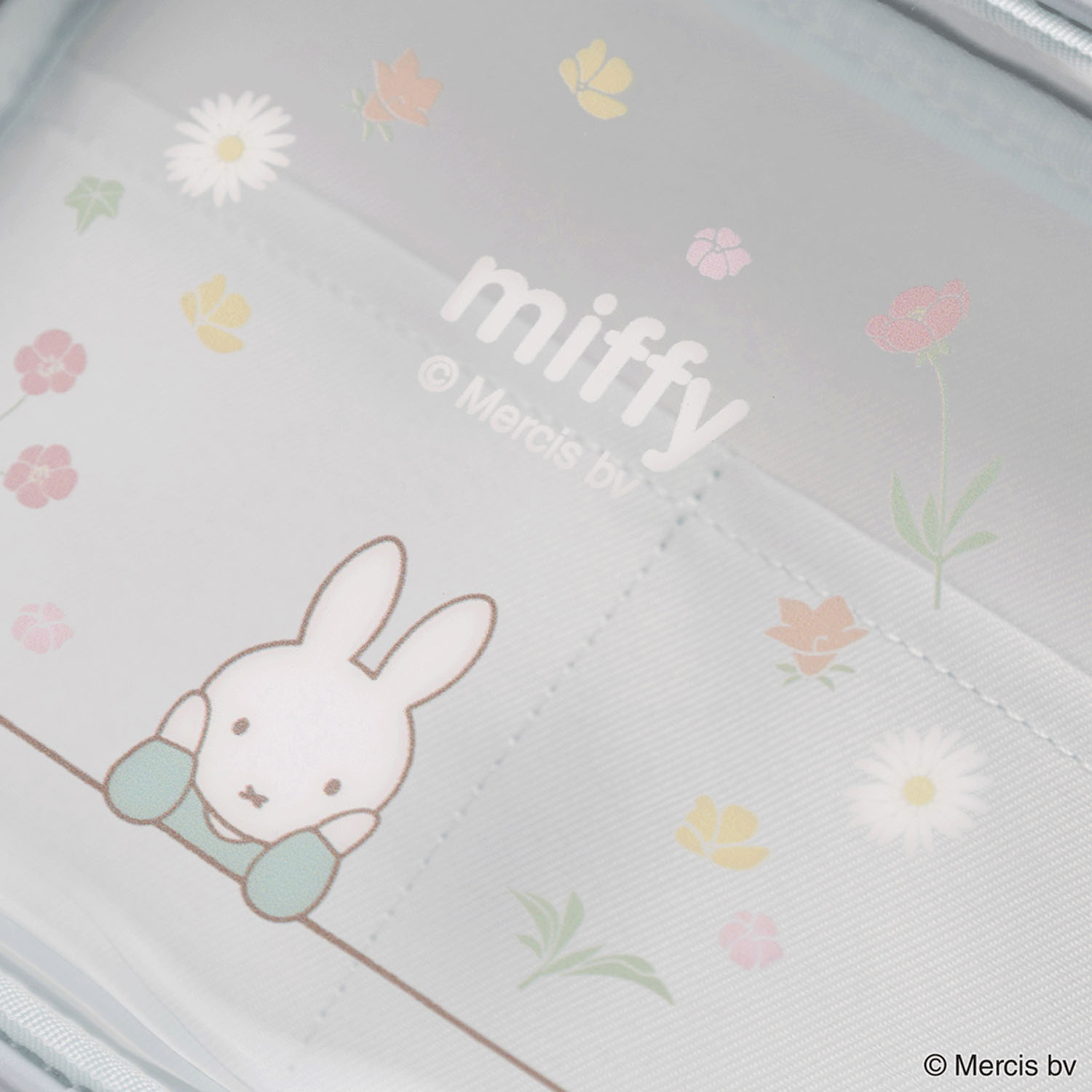 MIFFY FLOWER PVCスクエアポーチ ブルー - 画像4