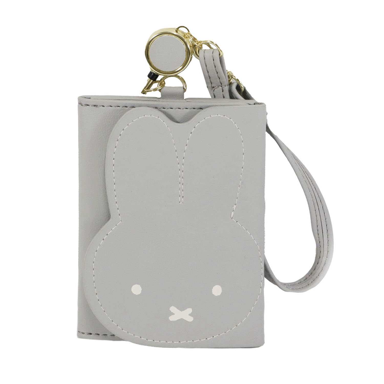 ミッフィー パスケース グレー