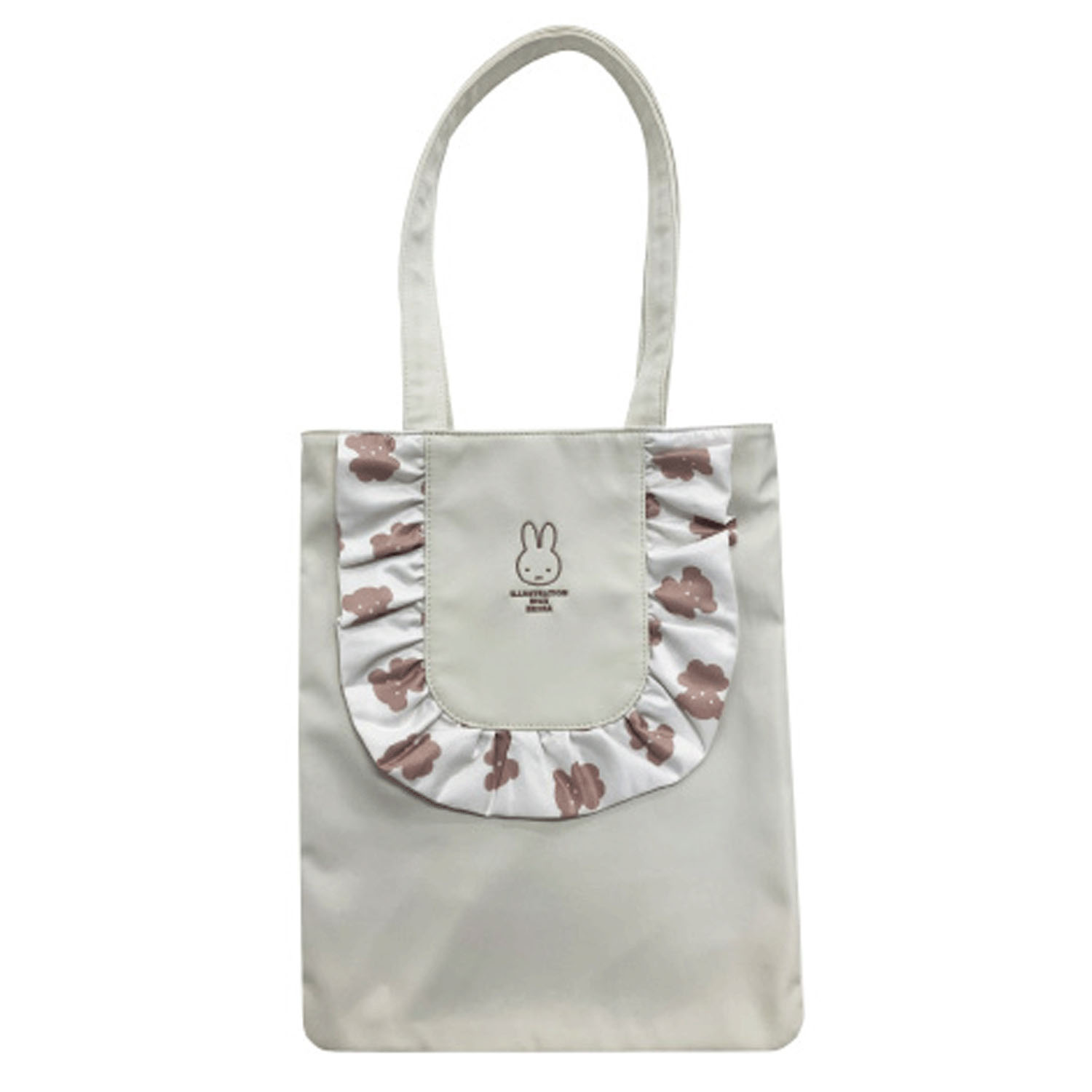 ミッフィ トートバッグ フリルシリーズ アイボリー - 画像1
