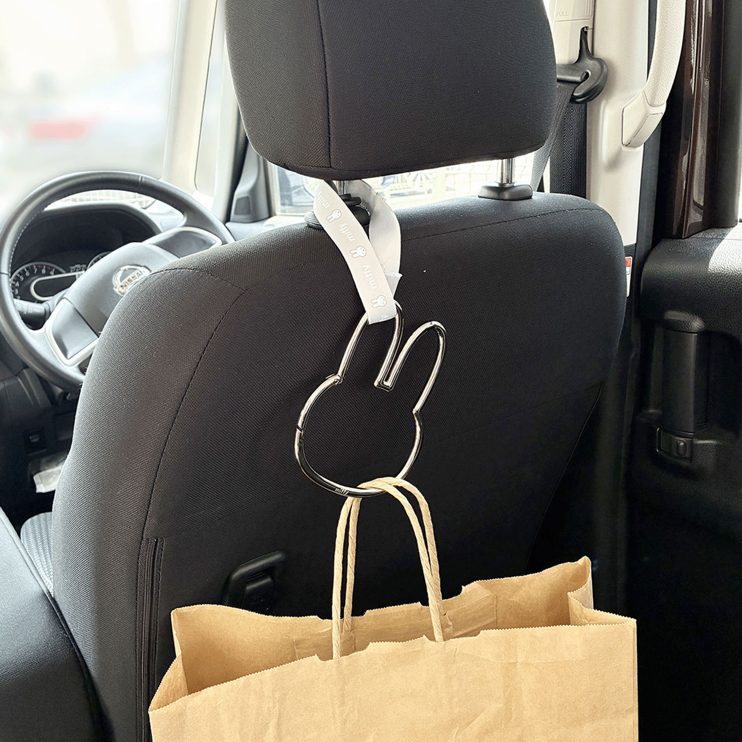 miffy ヘッドレストカラビナフック SLV - 画像2