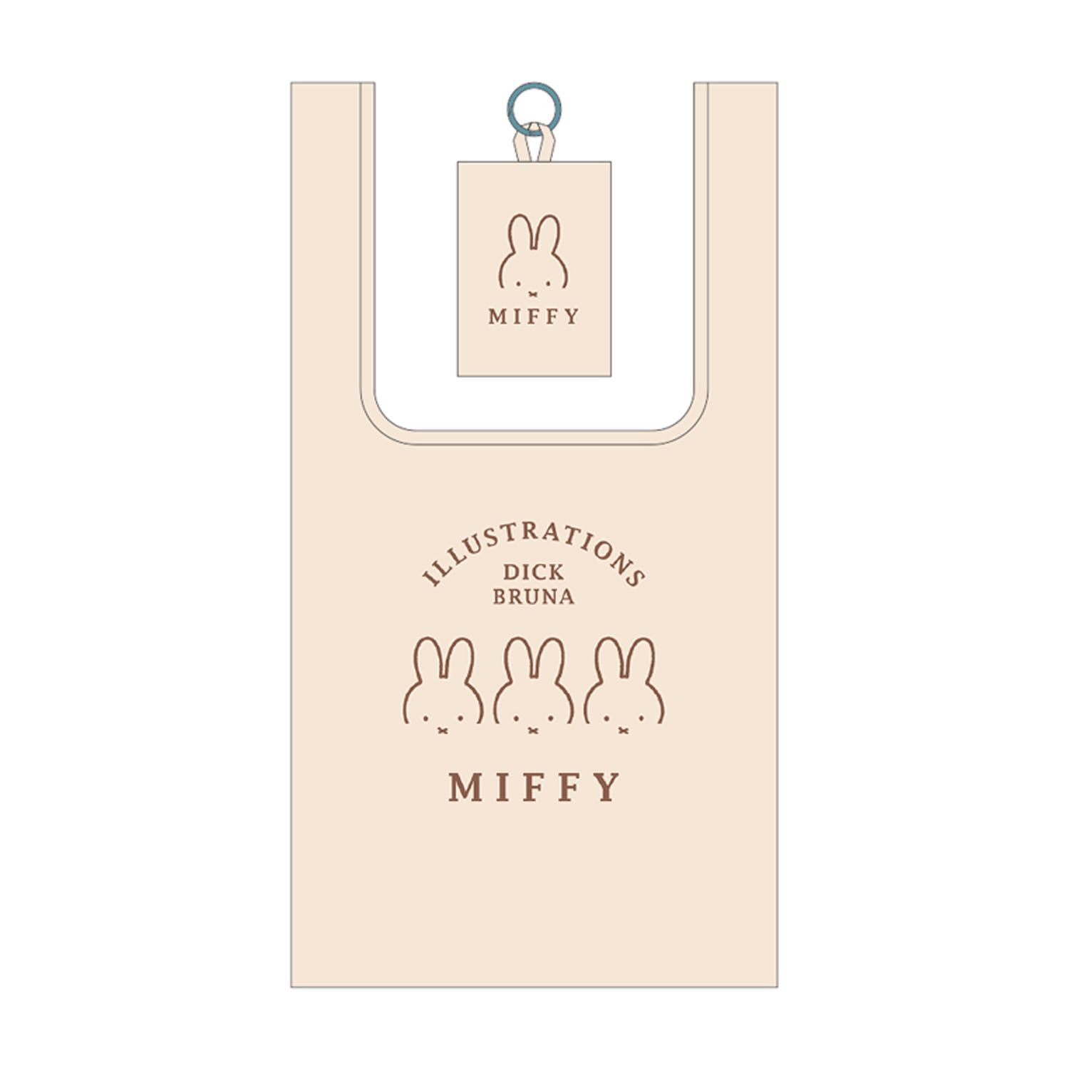 Dick Bruna ミッフィー エコバッグ ベージュ  BS26－5 - 画像1