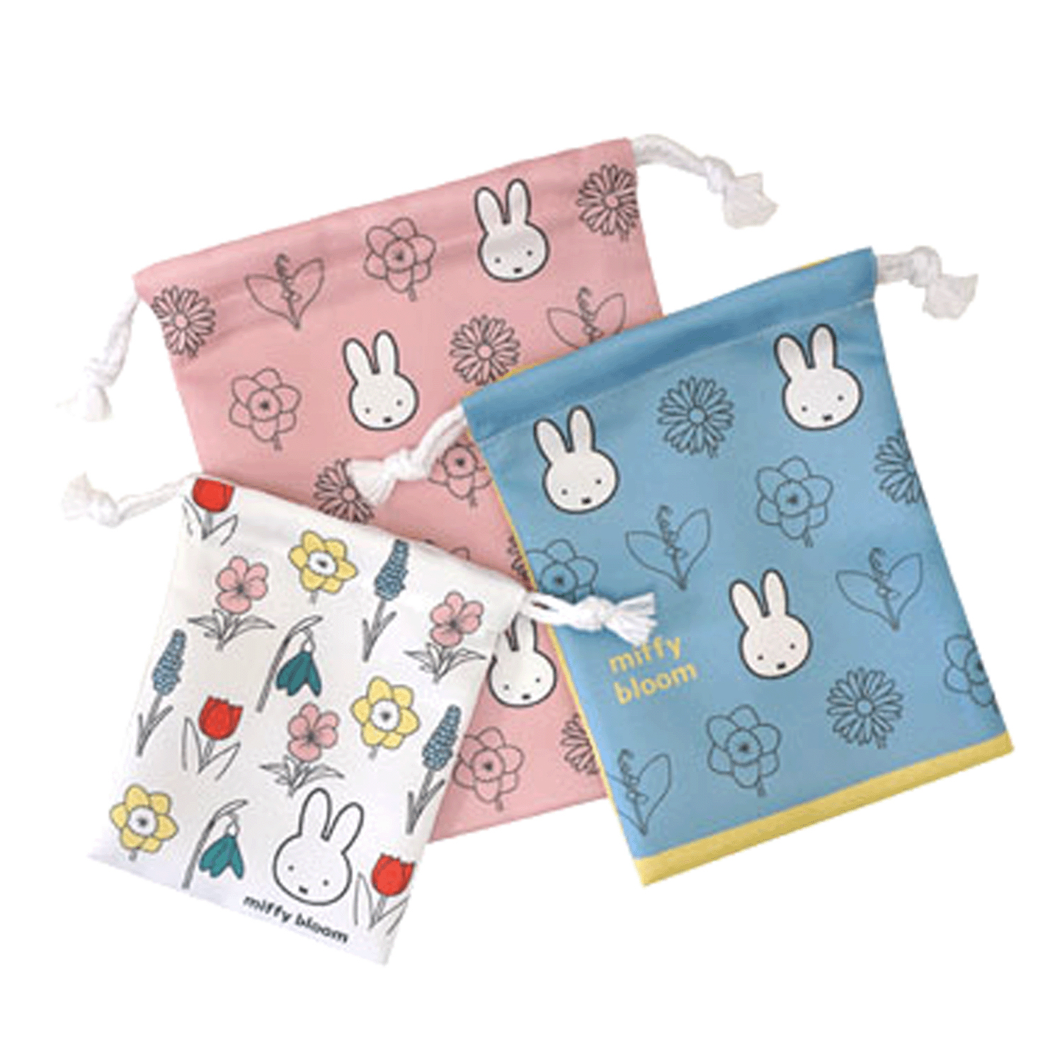 ミッフィー 3P巾着 miffy bloom - 画像1