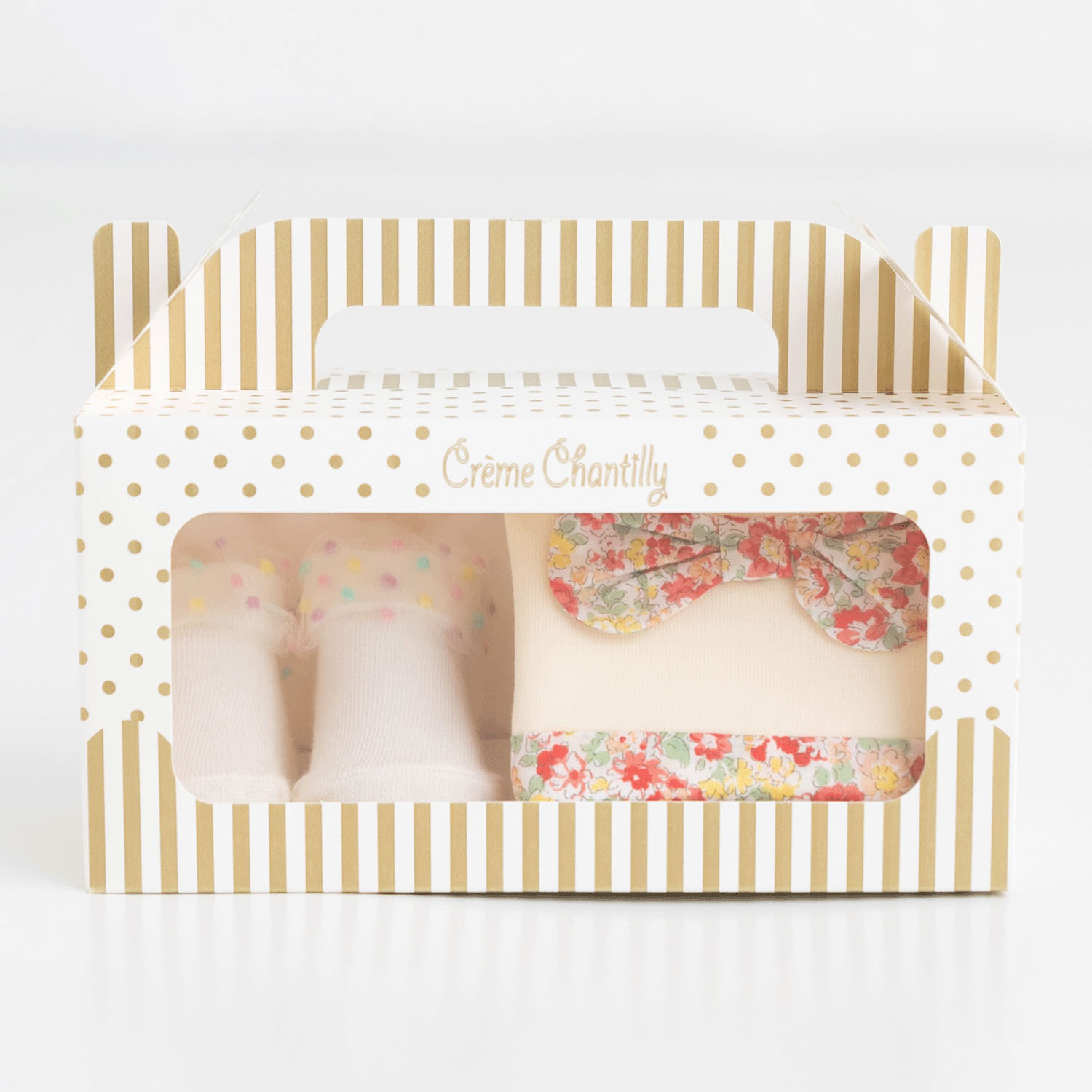 メモリアルソックス＆リボン花柄切り替えスタイ スタイ - 画像7