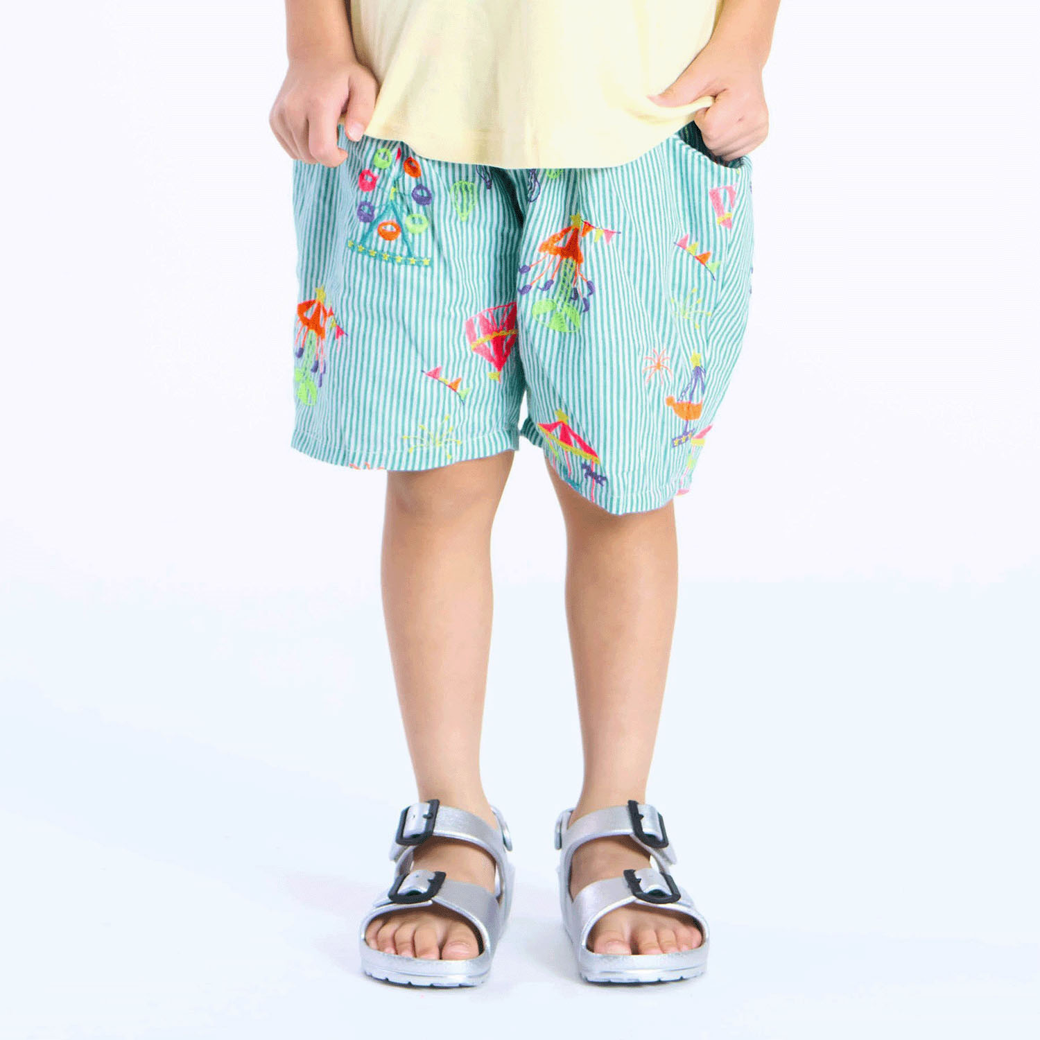 遊園地刺繍パンツ 5分丈 - 画像14