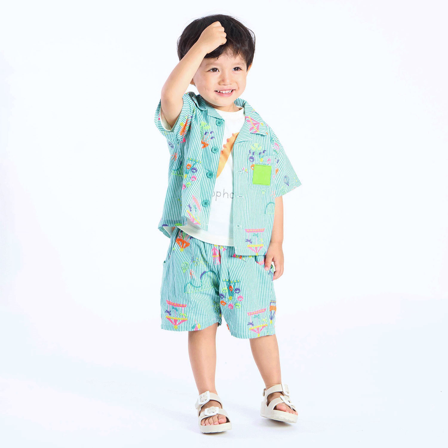 遊園地刺繍パンツ 5分丈 - 画像15