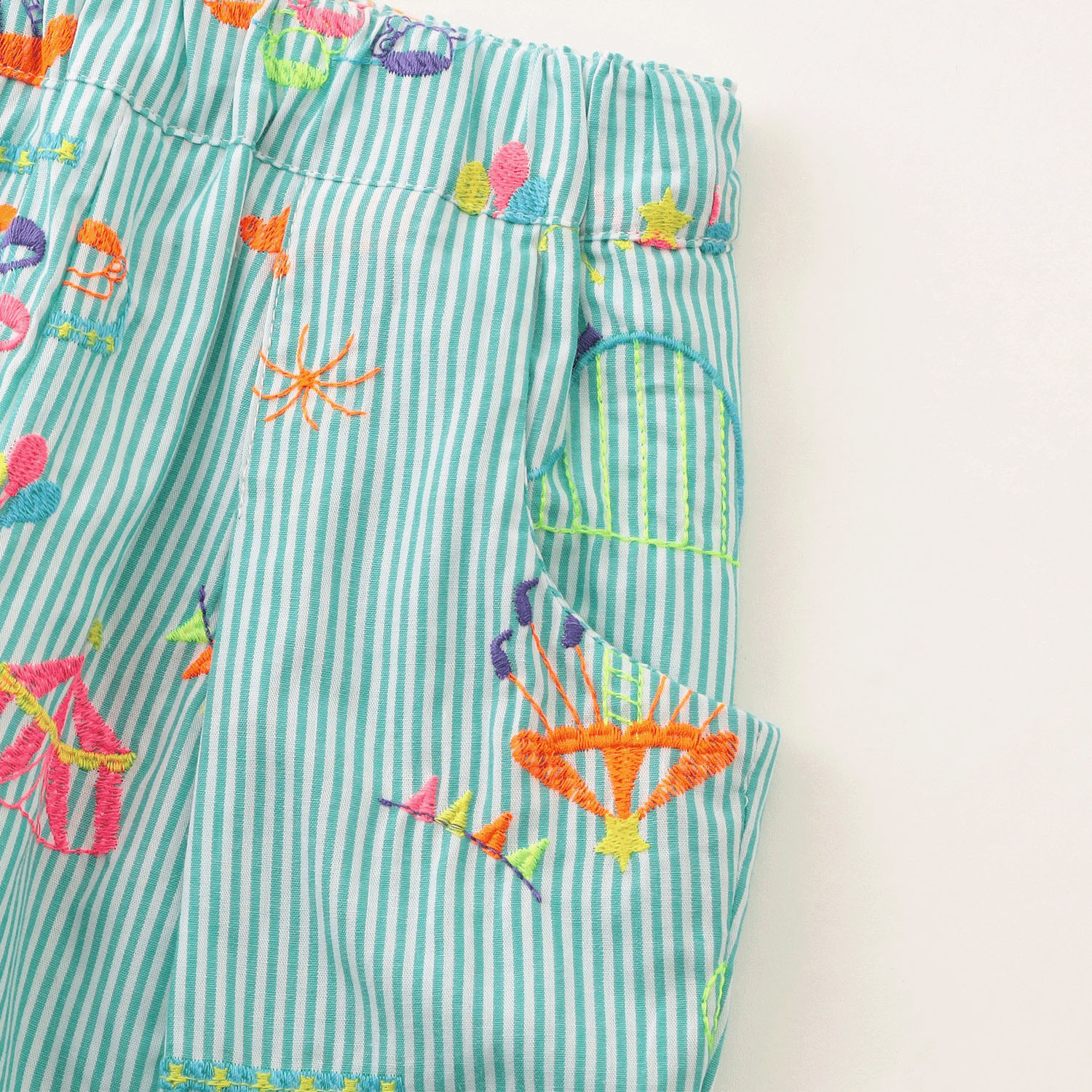 遊園地刺繍パンツ 5分丈 - 画像10