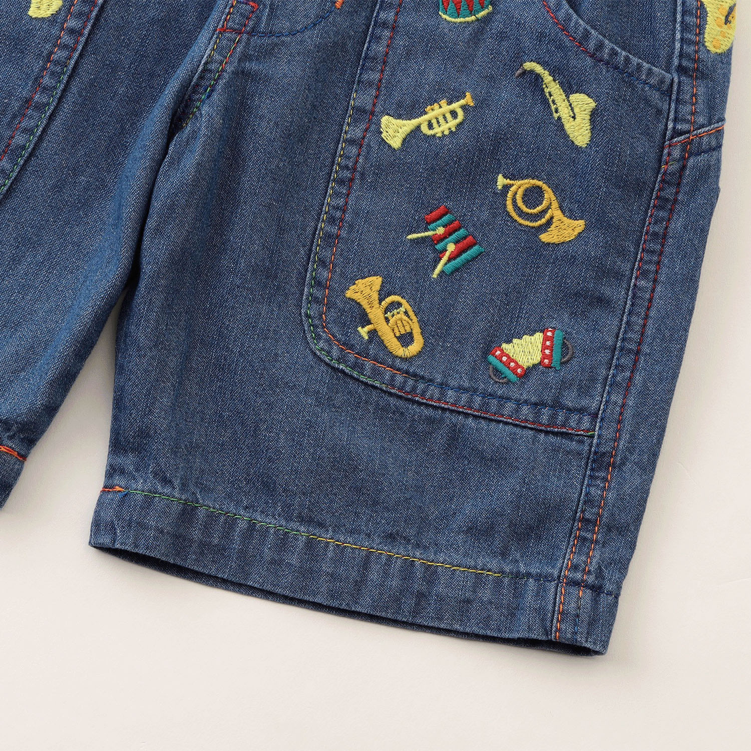 楽器刺繍FUNパンツ 5分丈 - 画像12