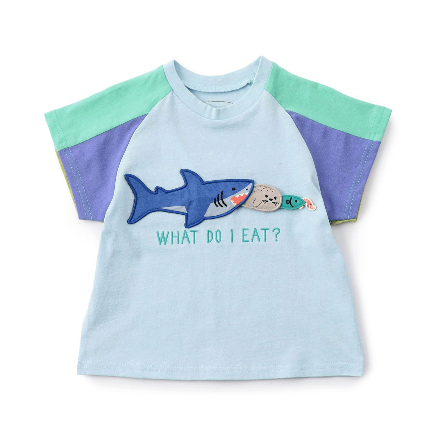 【知育】動物達のごはん何かなTシャツ - 画像1