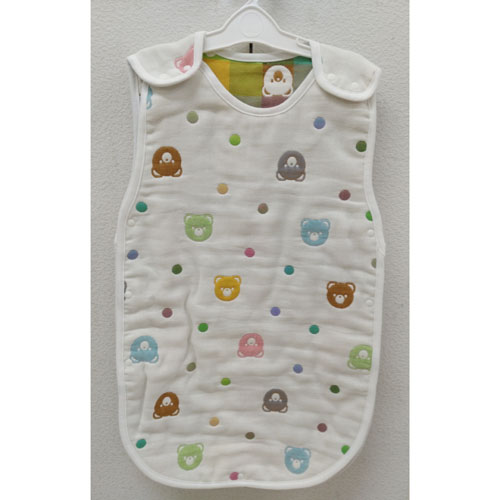 6重ガーゼスリーパー クマ柄