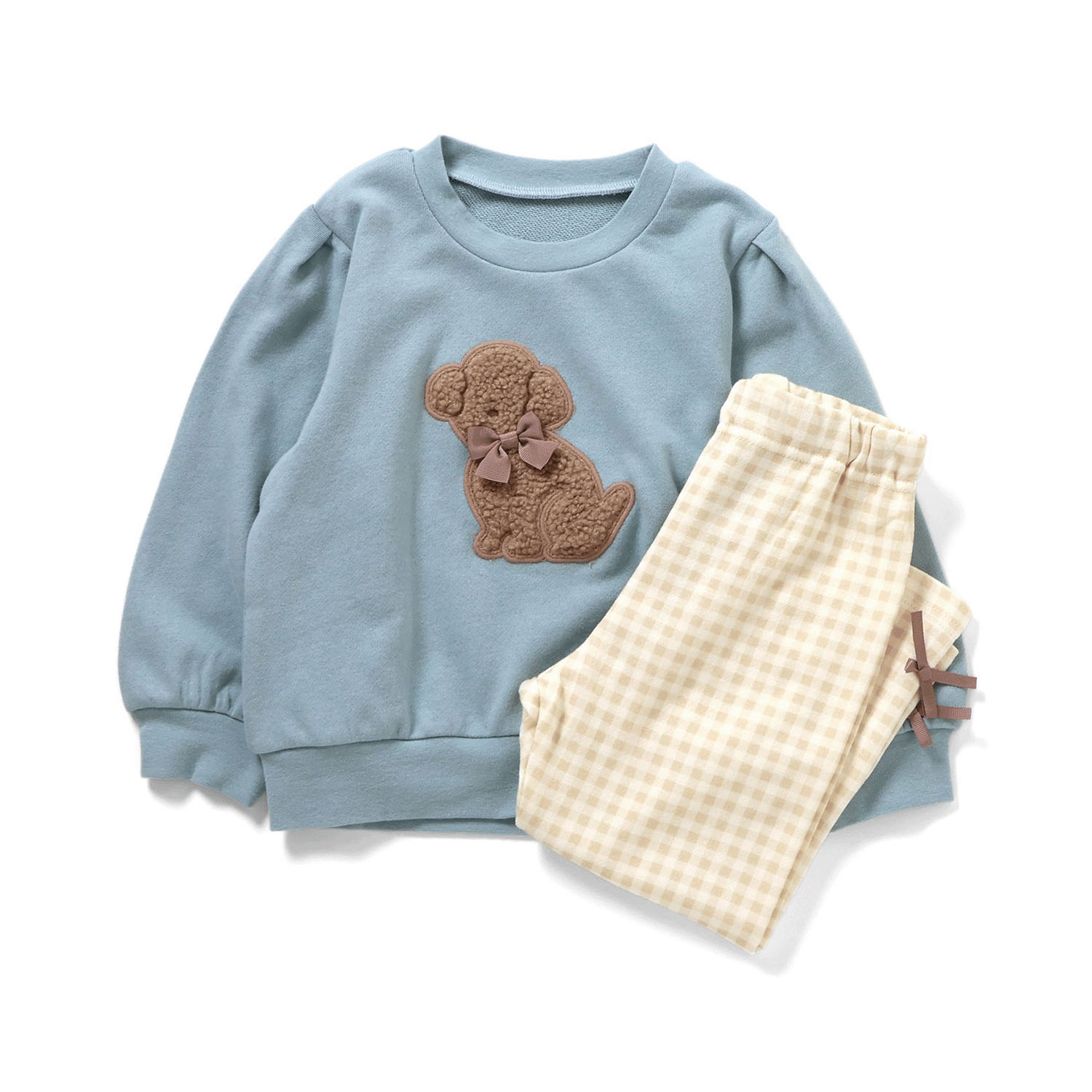 ふわふわモチーフ ストレッチ裏毛パジャマ - 画像2