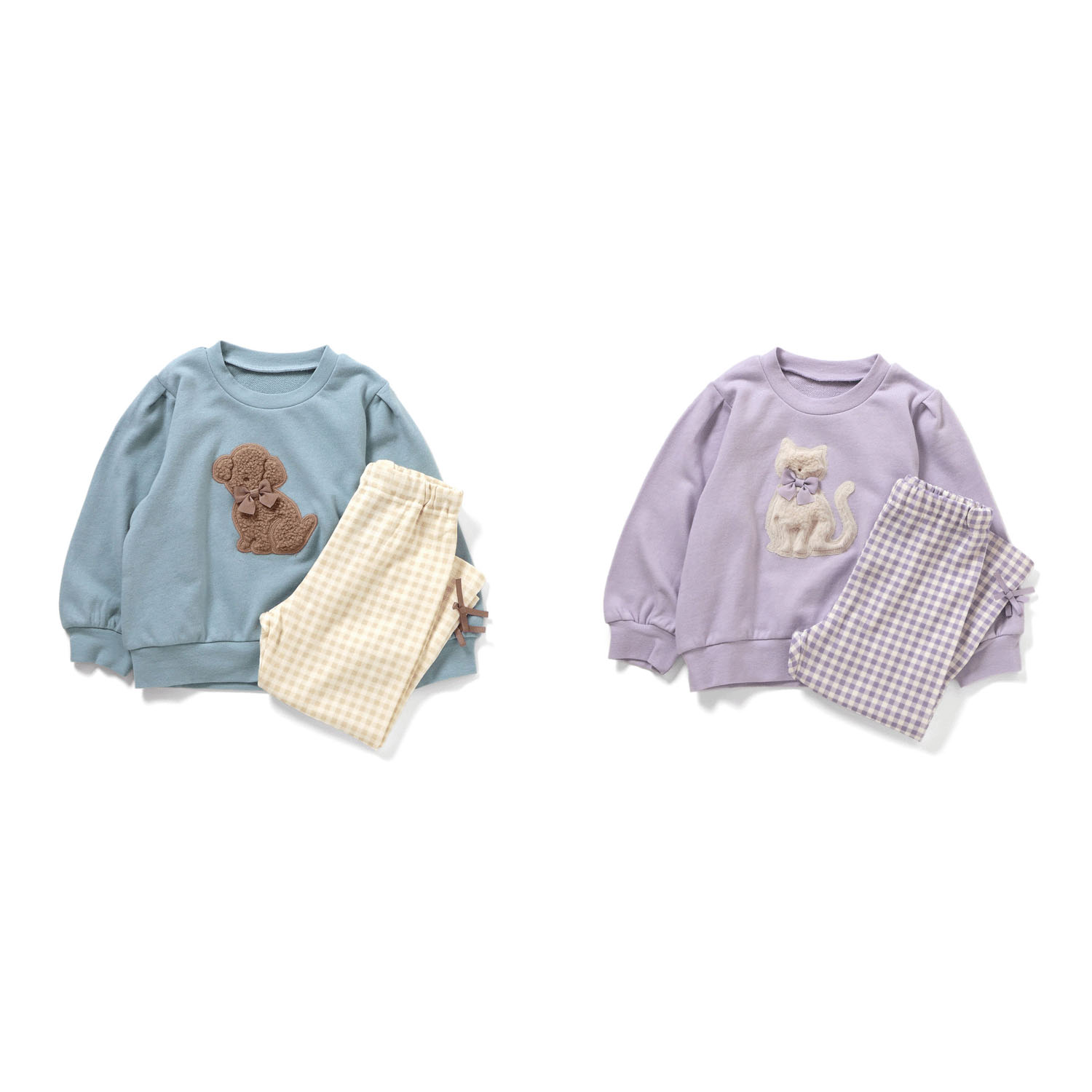 ふわふわモチーフ ストレッチ裏毛パジャマ