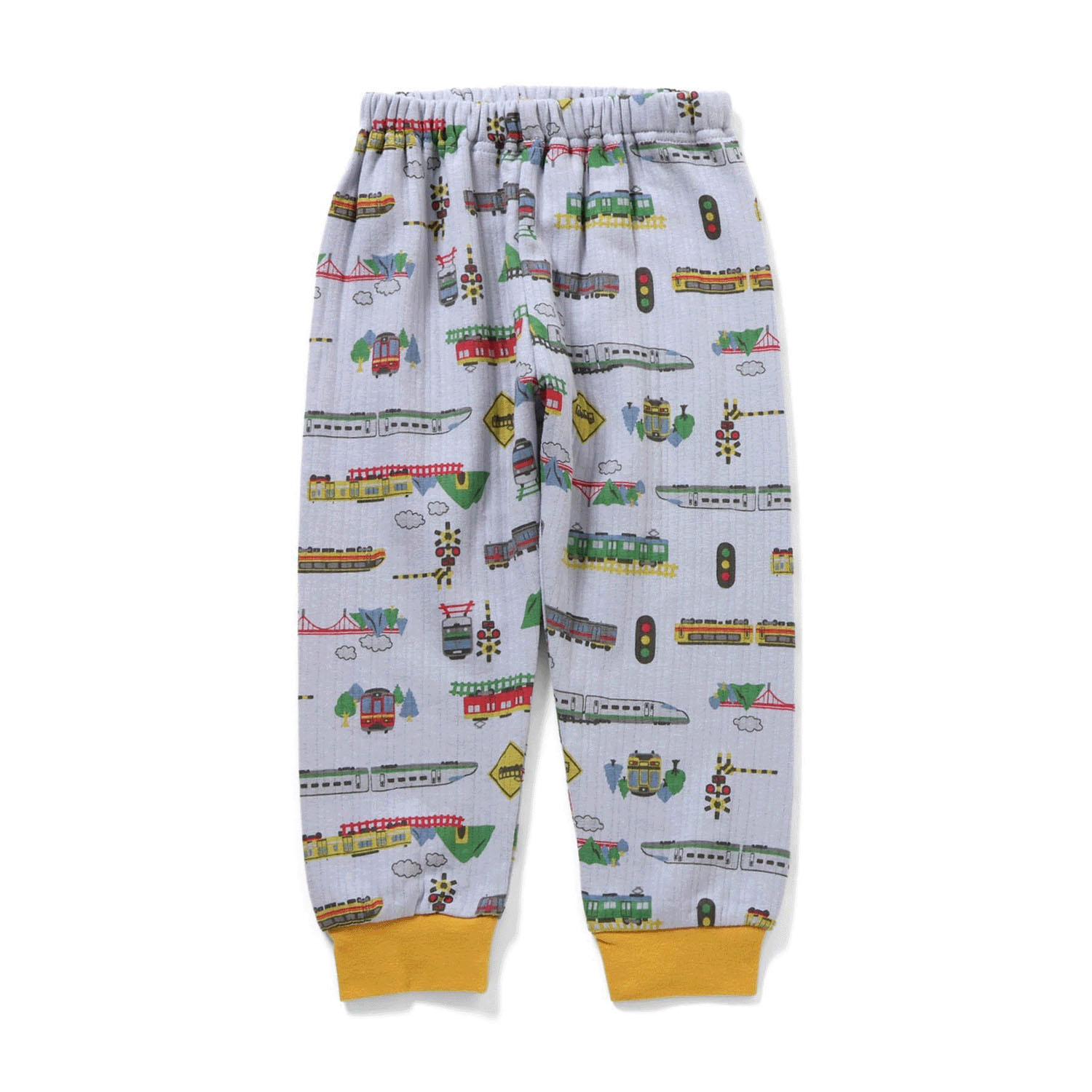 電車柄 ニットキルトパジャマ - 画像4