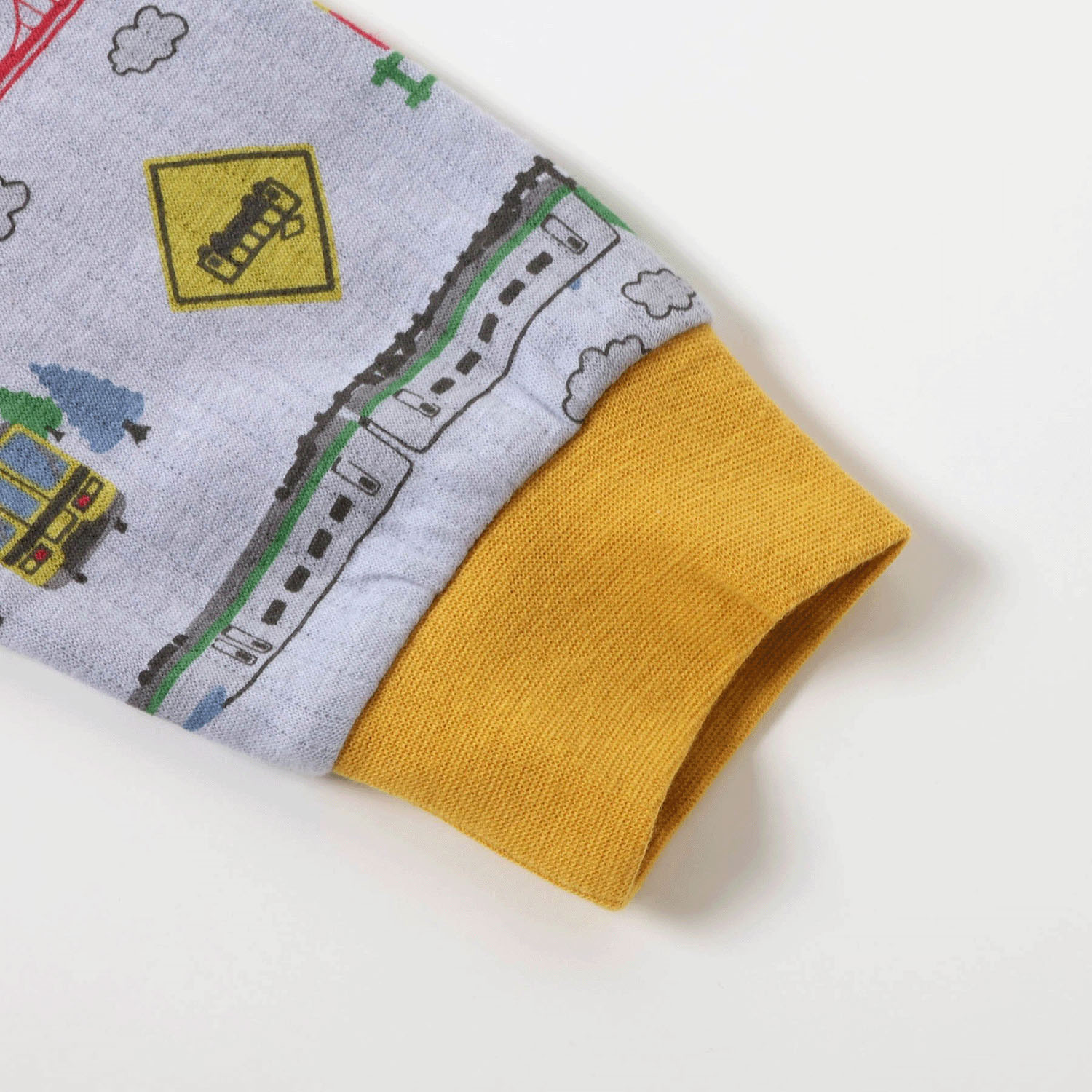 電車柄 ニットキルトパジャマ - 画像6