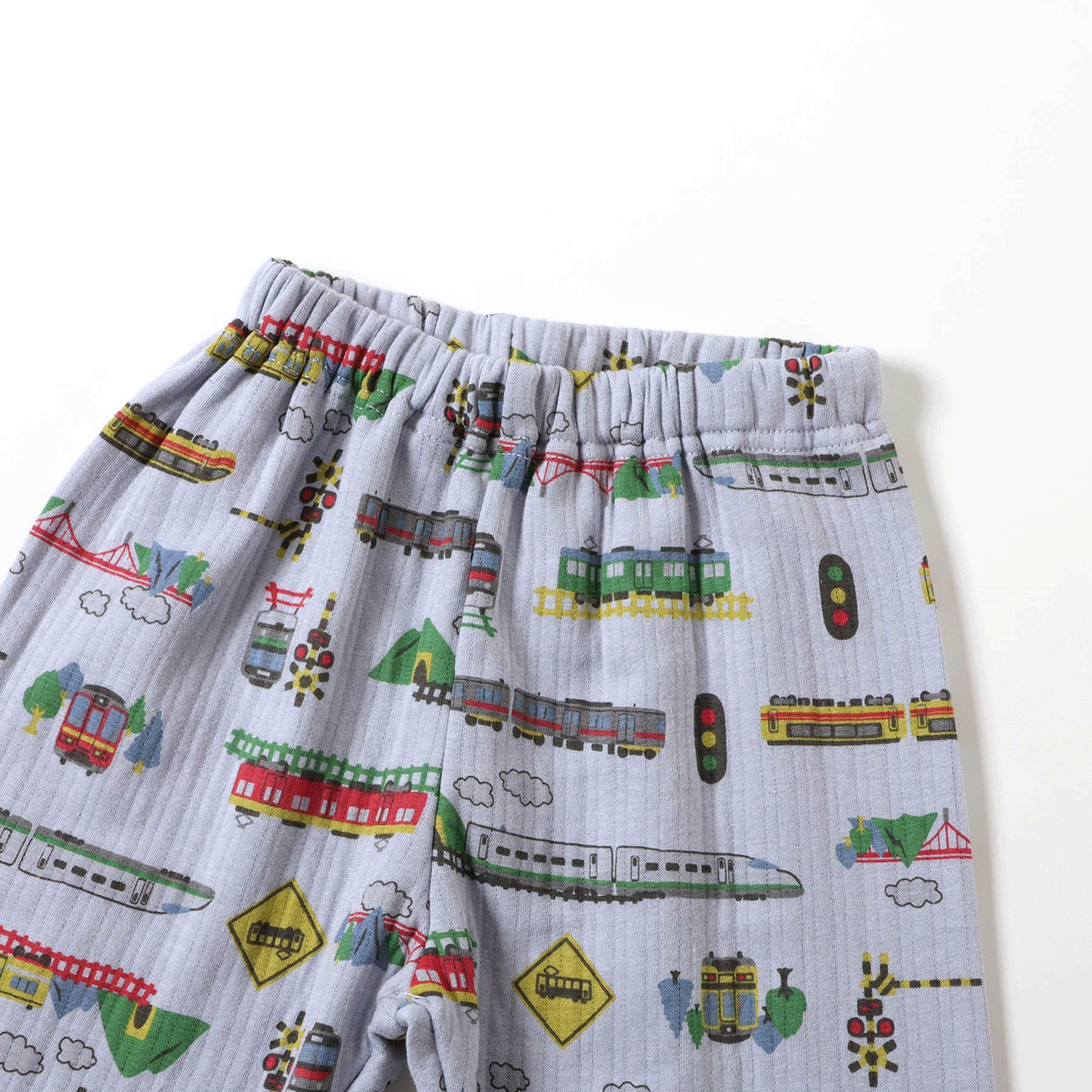 電車柄 ニットキルトパジャマ - 画像7