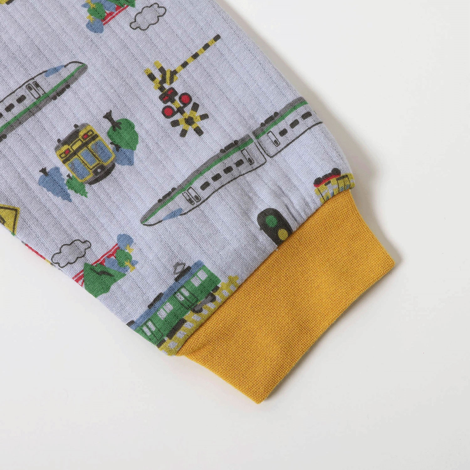 電車柄 ニットキルトパジャマ - 画像8