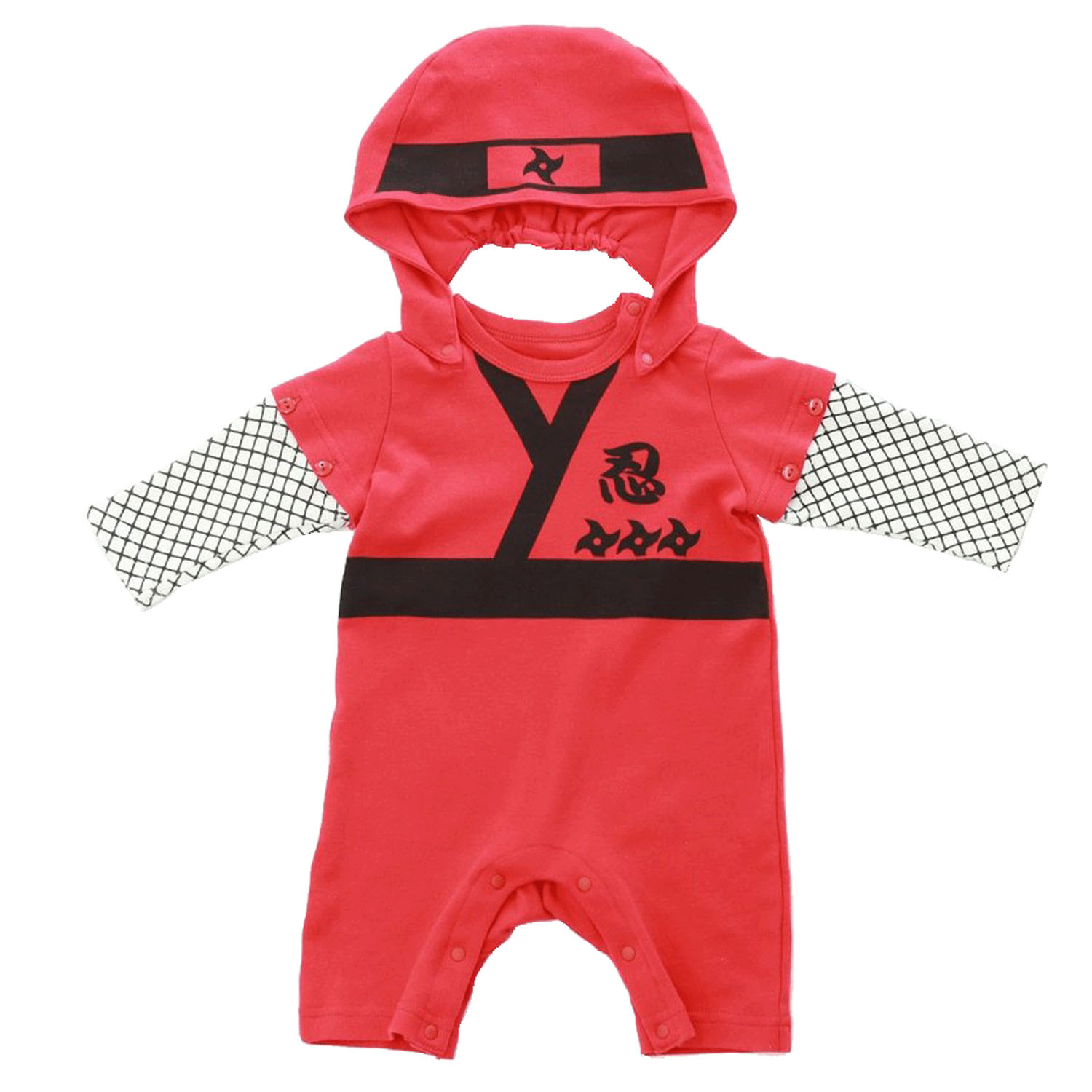 フード付忍者ロンパース - 画像4